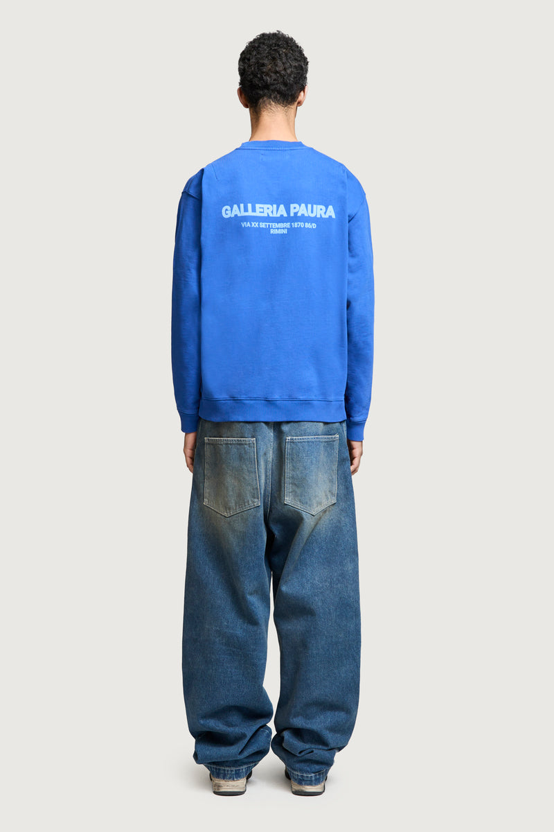 SAMUEL CREWNECK SWEATSHIRT GALLERIA PAURA ROYAL BLUE