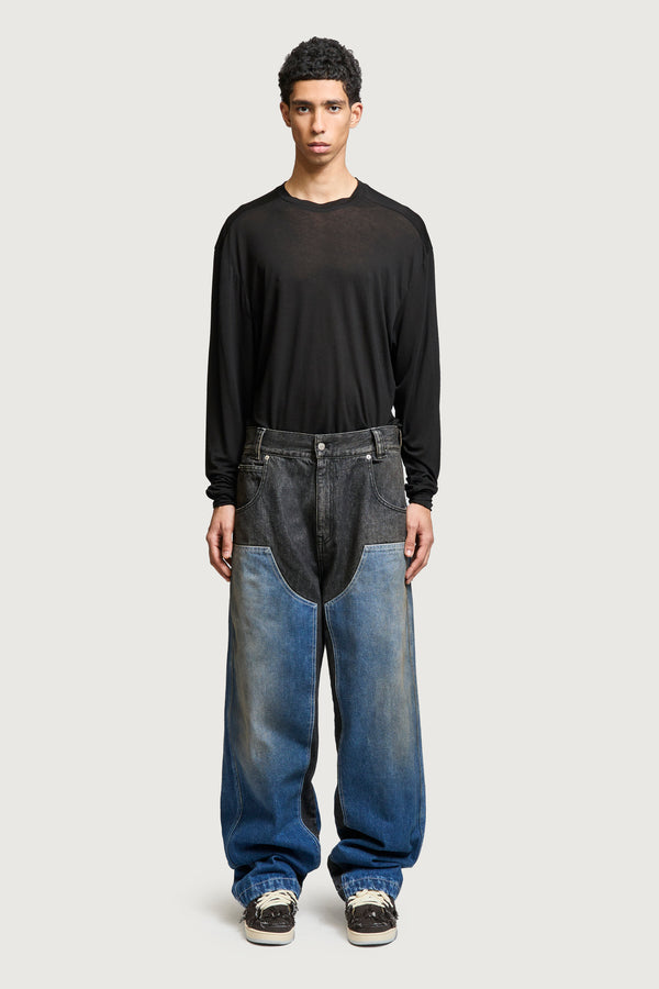 VIVIENNE DENIM STONEWASHED BLUE/BLACK