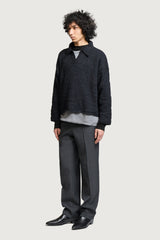 INDIA POLO SWEATER DARK GREY