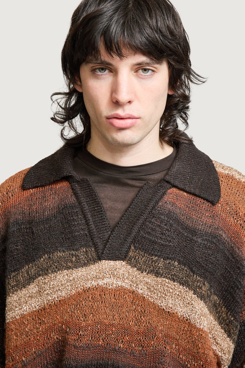 MARTI POLO SWEATER DARK MULTICOLOR