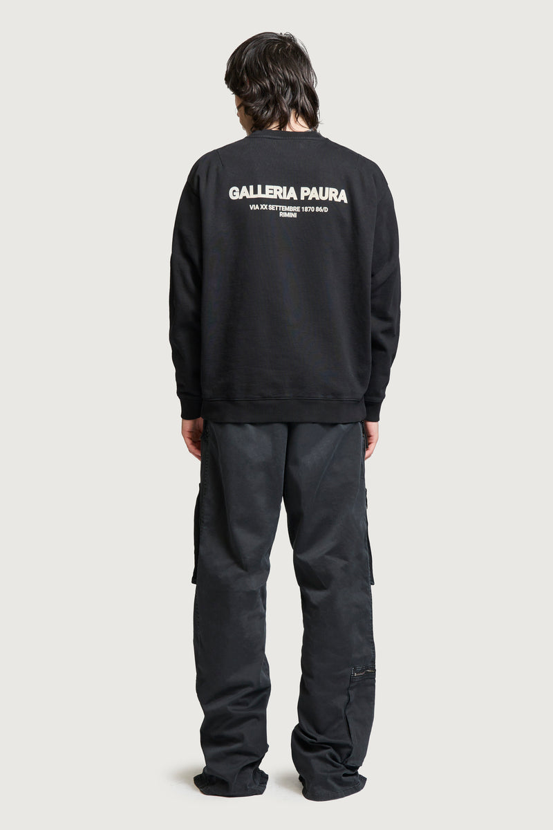 SAMUEL CREWNECK SWEATSHIRT GALLERIA PAURA BLACK