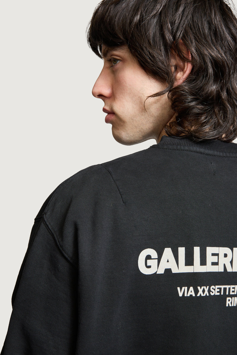 SAMUEL CREWNECK SWEATSHIRT GALLERIA PAURA BLACK