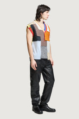 NABIL PATCHWORK GILET MULTICOLOR