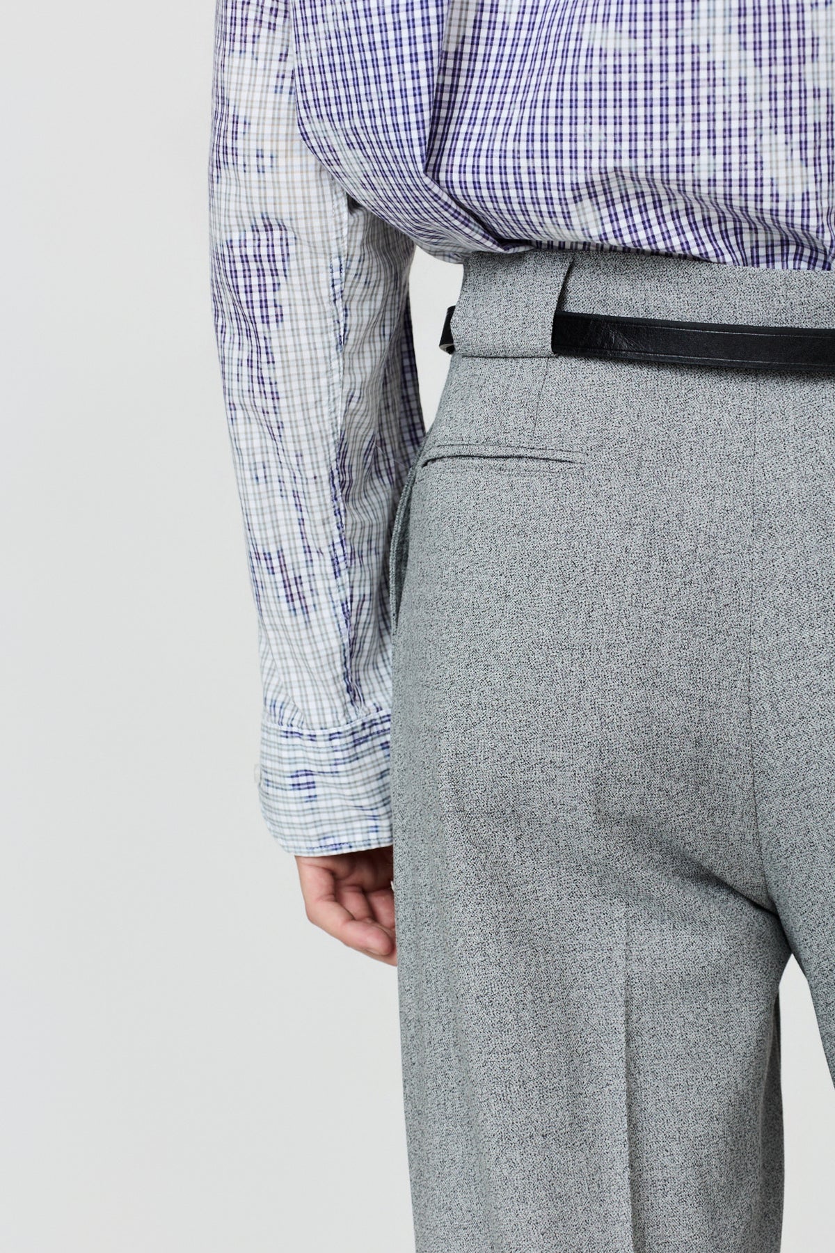 NOGE WIDE-LEG RELAXED TROUSERS - LIGHT GREY