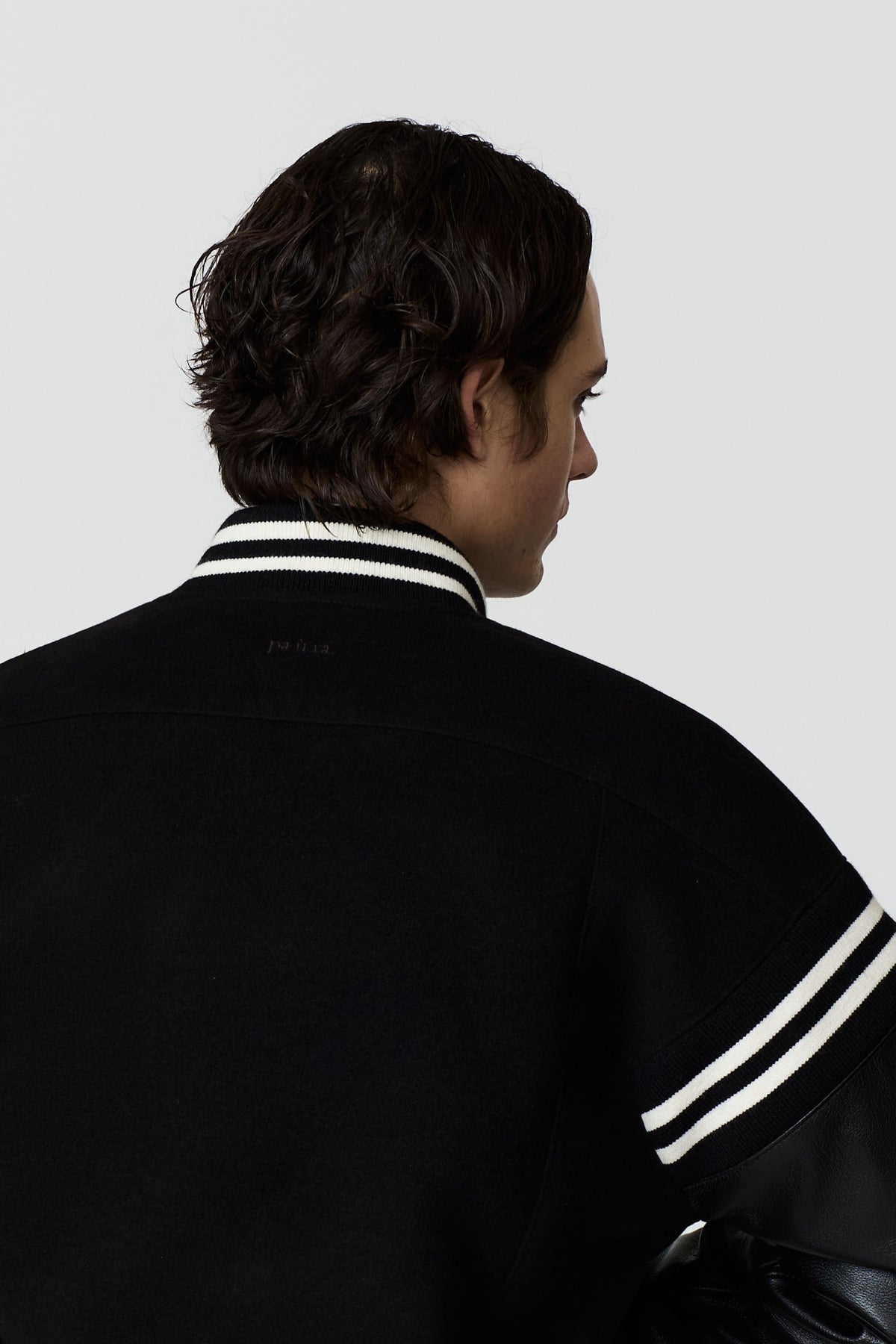 STAN VARSITY JACKET - BLACK/WHITE