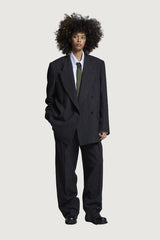 NICOS DOUBLEBREASTED SUIT JACKET DARK GREY PINSTRIPES