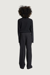 NOGE CLASSIC PANTS DARK GREY PINSTRIPES
