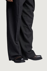 NOGE CLASSIC PANTS DARK GREY PINSTRIPES