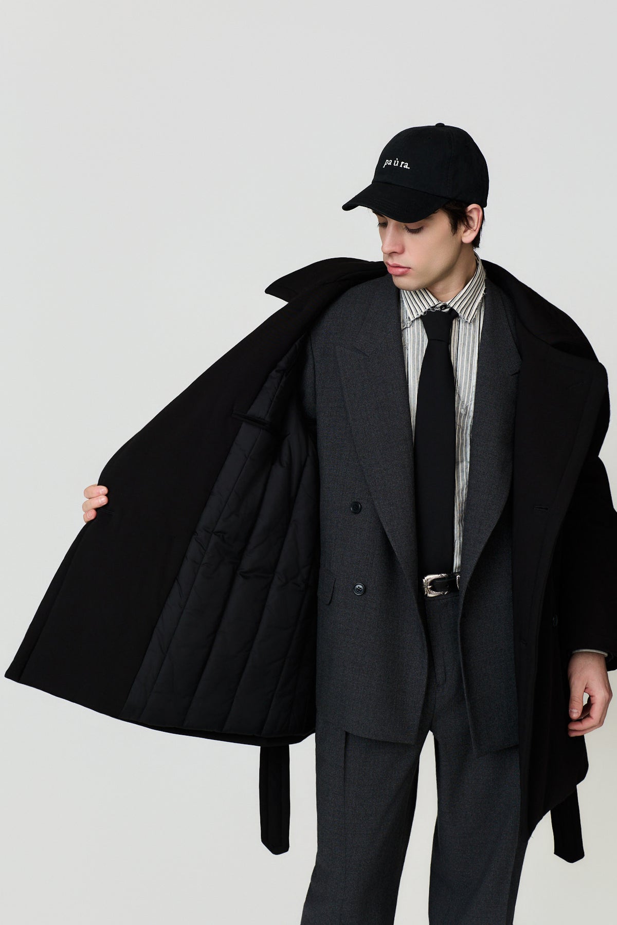 paura-Alcide Padded Coat - Black-14DP00010000733