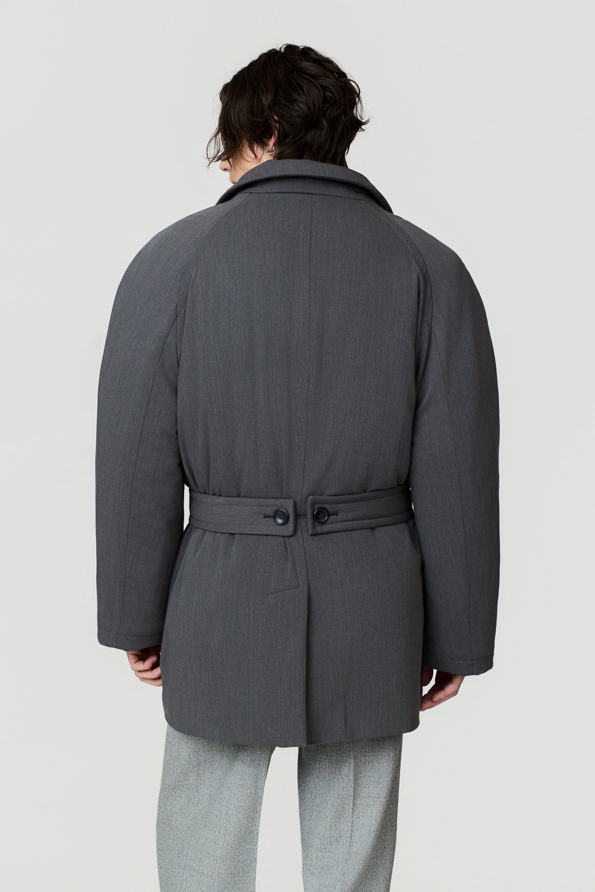 paura-Alcide Padded Coat - Dark Grey-14DP00010000733