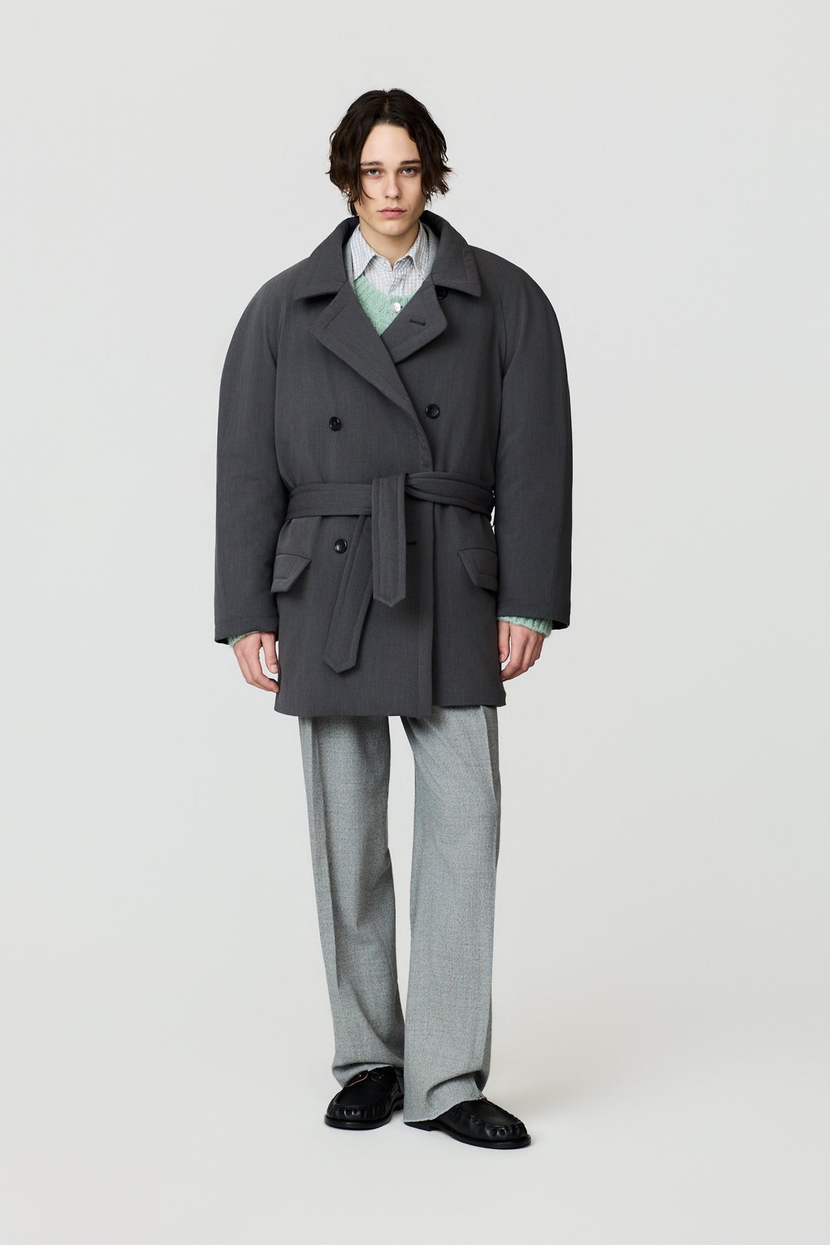 paura-Alcide Padded Coat - Dark Grey-14DP00010000733