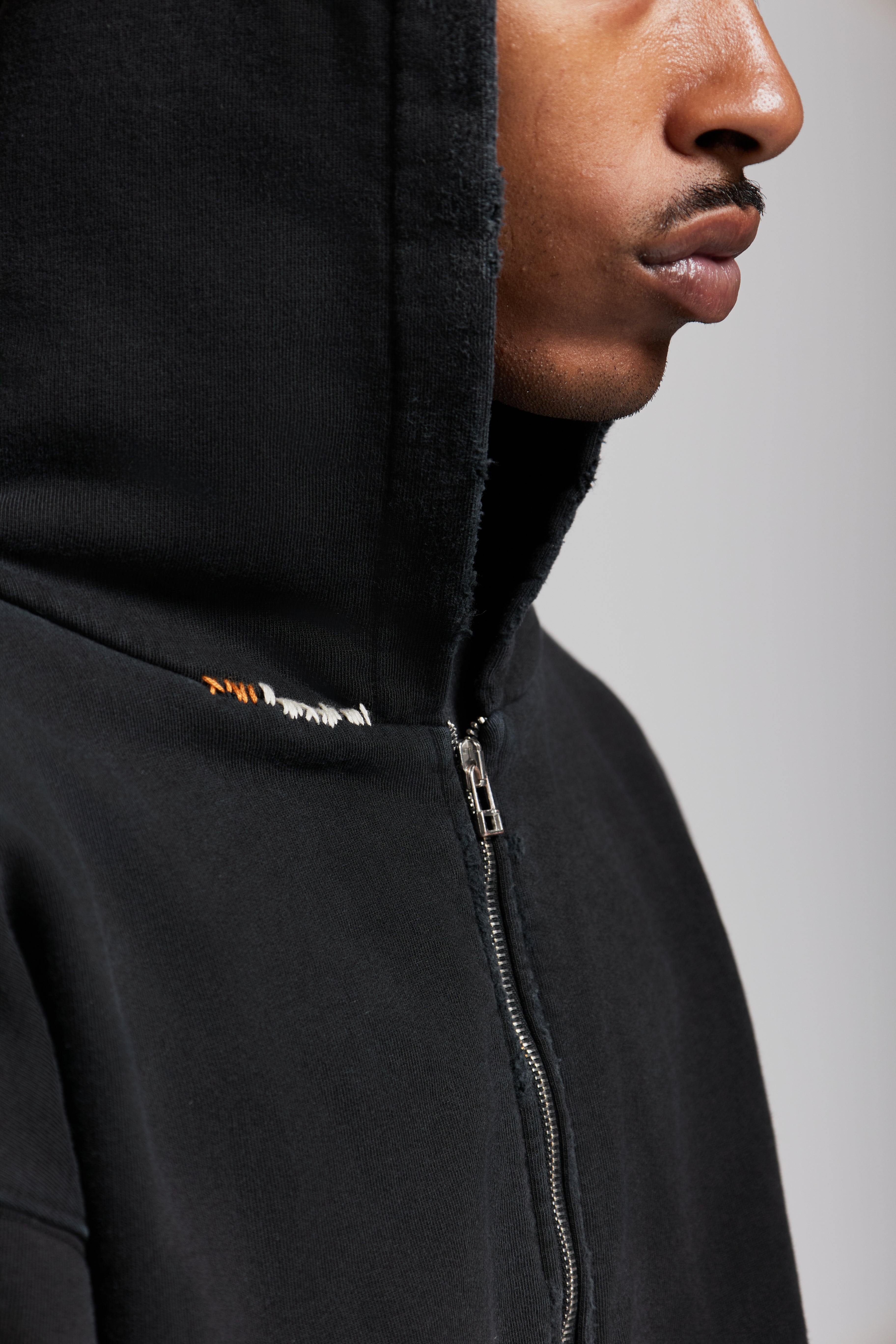 paura-Arabica Full Zip Hoodie Black-15DP30030000001
