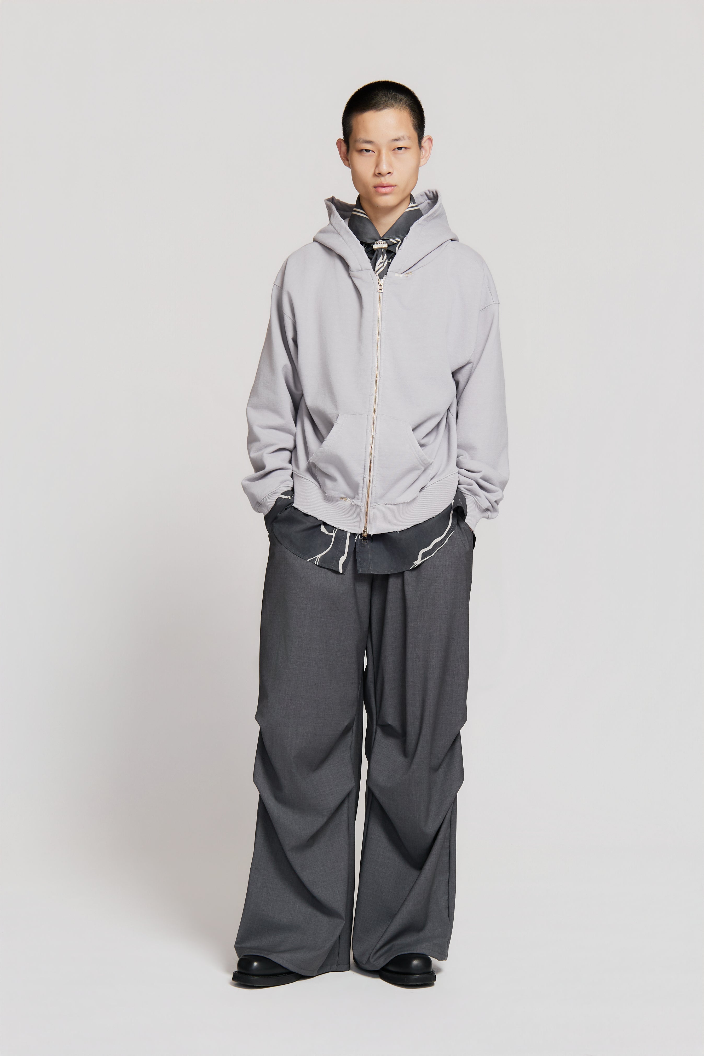 paura-Arabica Full Zip Hoodie Lilac-15DP30030000003
