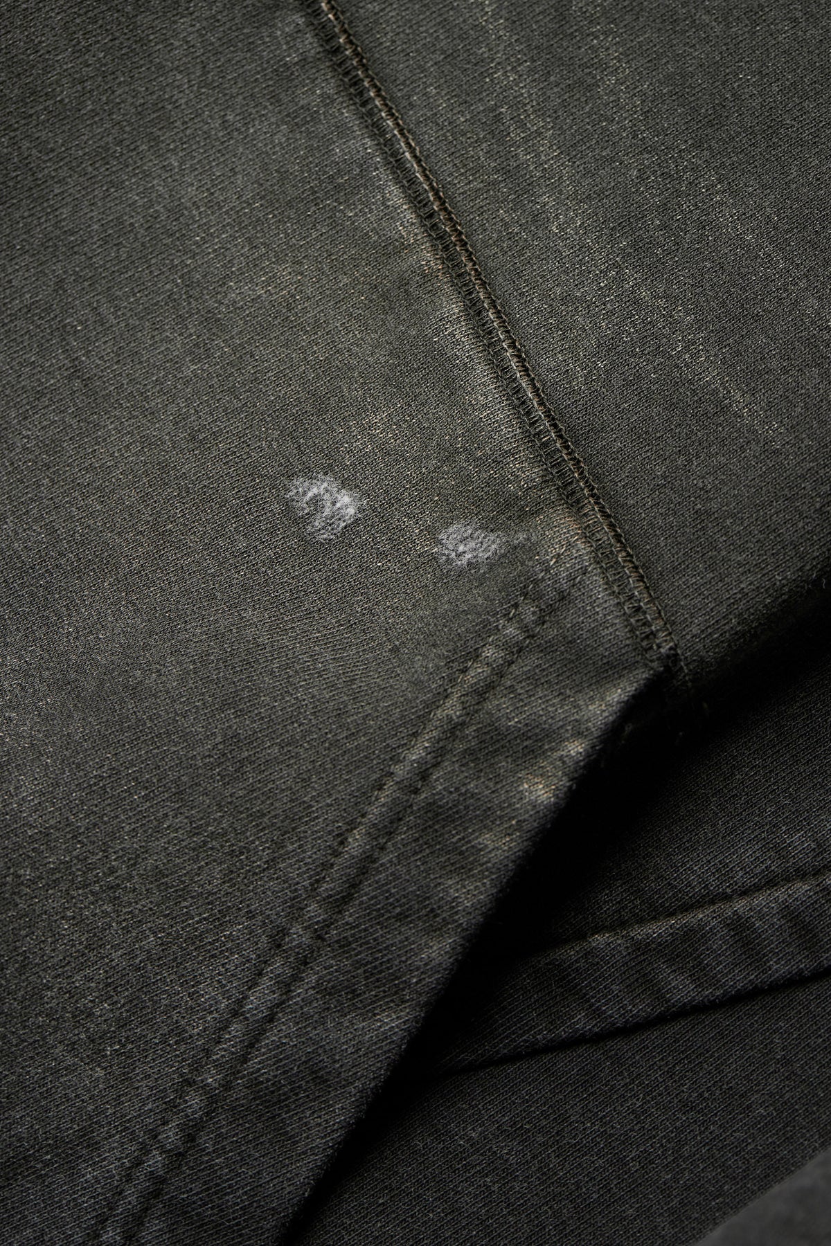 paura-Artemisia Garment-Dyed Distressed Crewneck - Black-16DP30050000001