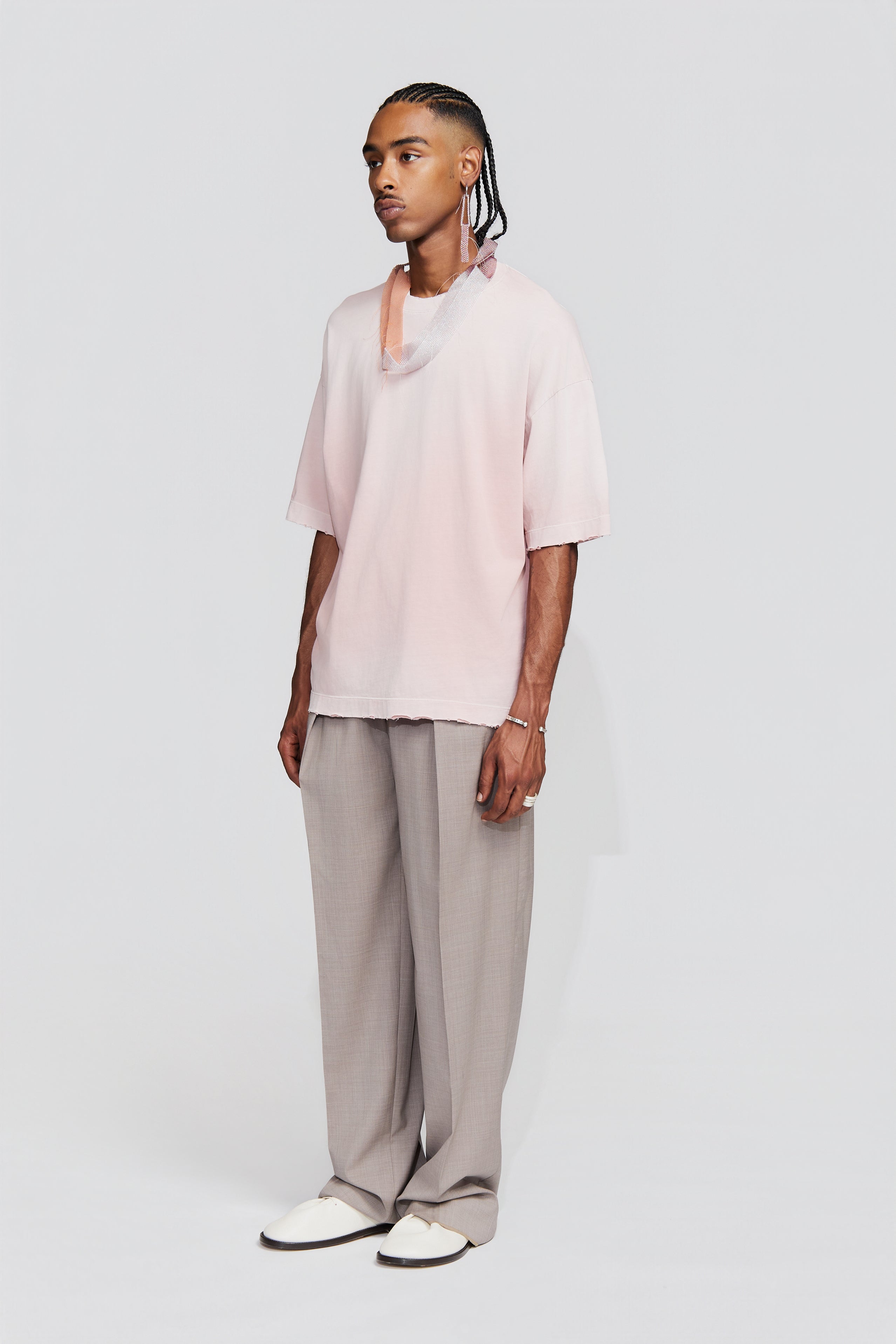 paura-Aura Oversized T-Shirt Powder Pink-15DP10020000018