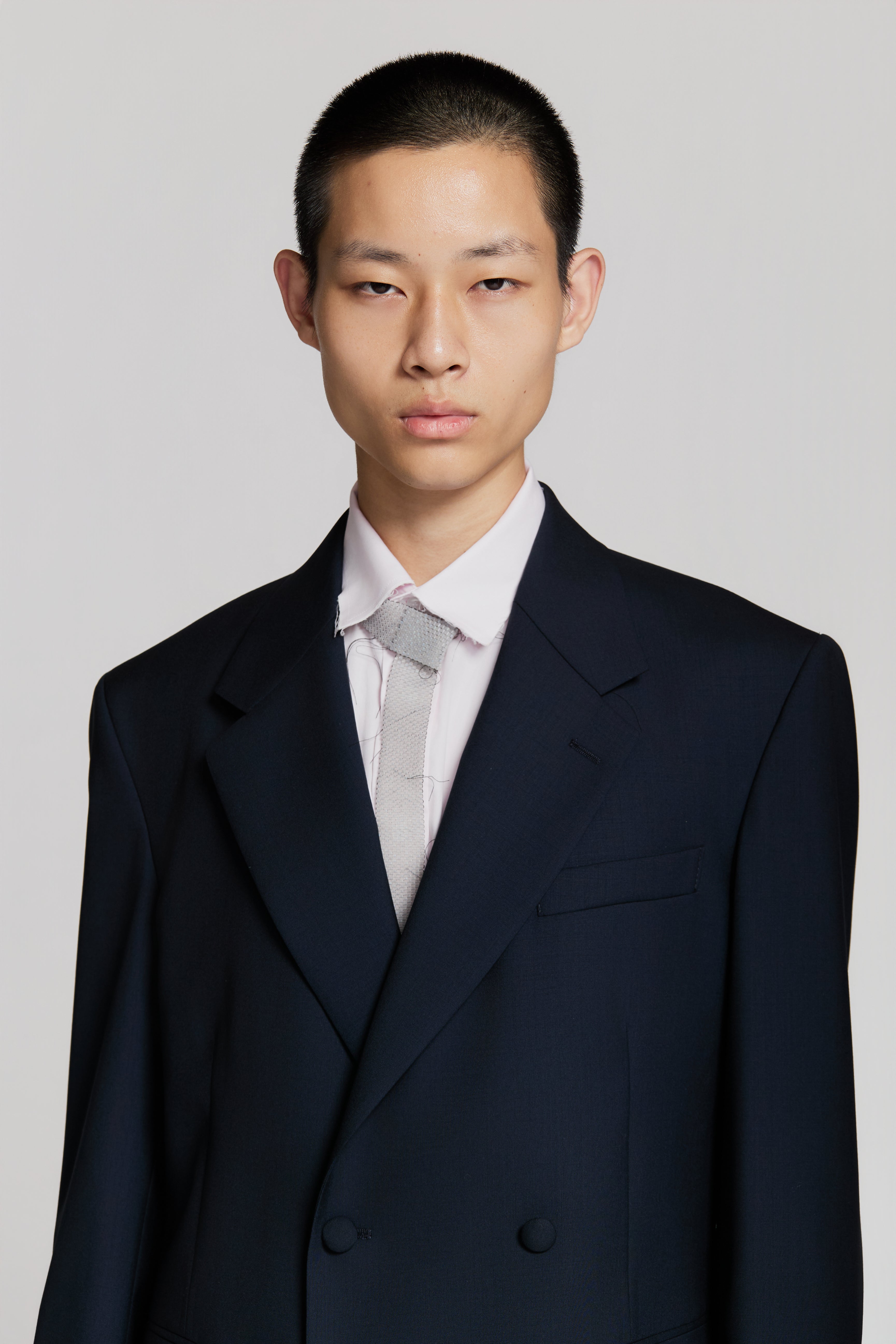 paura-Cassel Doublebreasted Suit Jacket Dark Blue-15DP50040000006