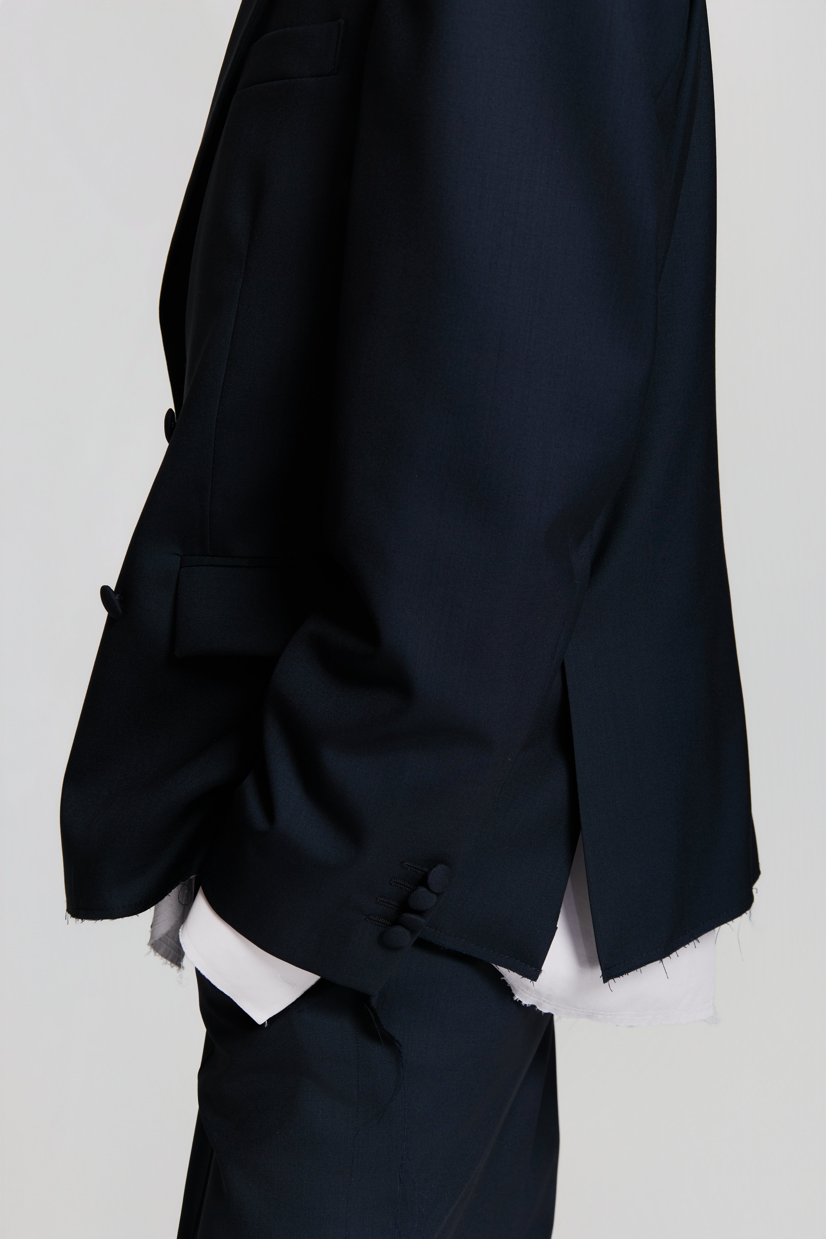 paura-Cassel Doublebreasted Suit Jacket Dark Blue-15DP50040000006