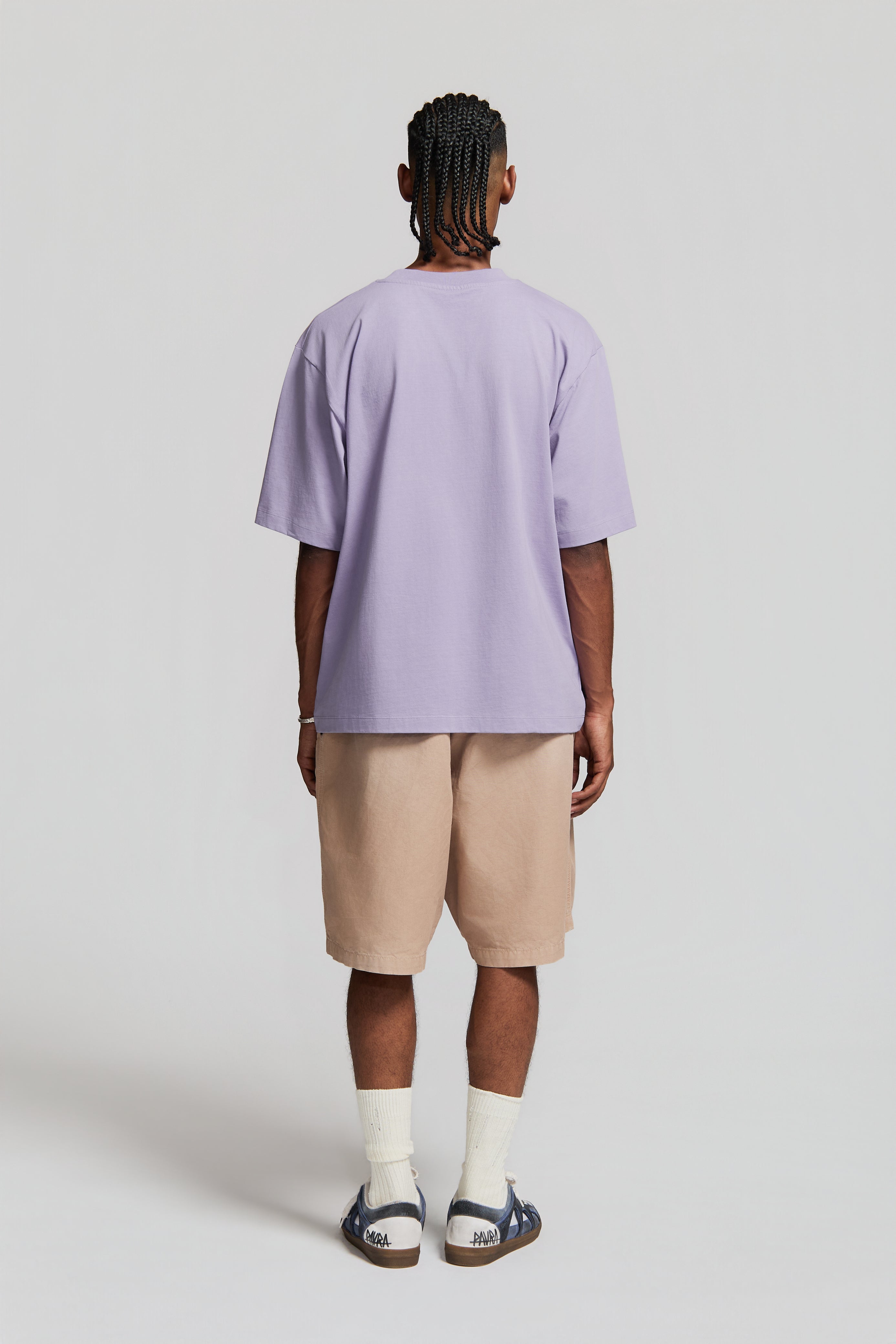paura-Cleo Galleria Paura Corsivo T-Shirt Lilac-15DP10020000003
