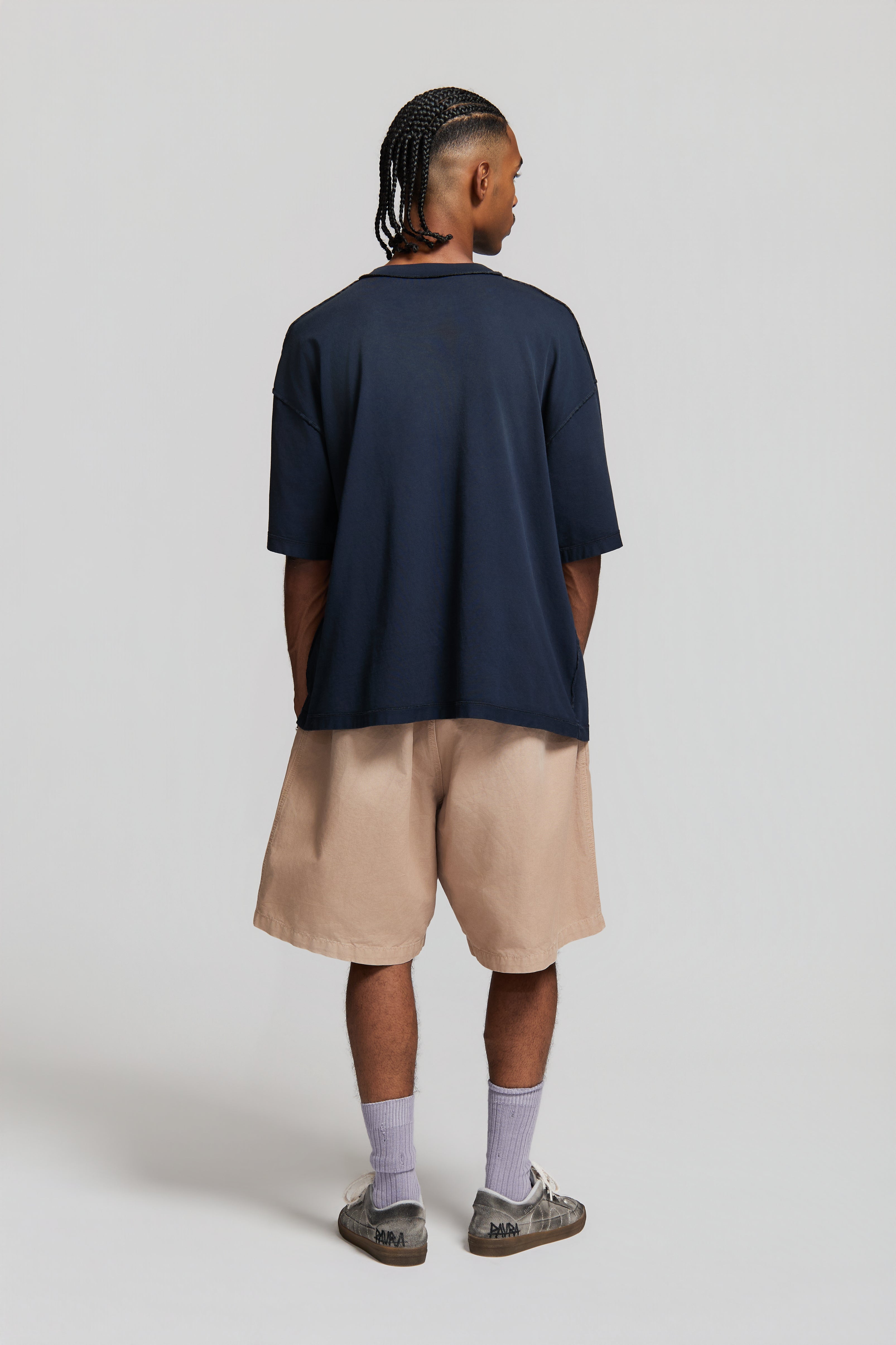 paura-Costa "Dbatgd" Oversized T-Shirt Midnight Blue-15DP10021020013