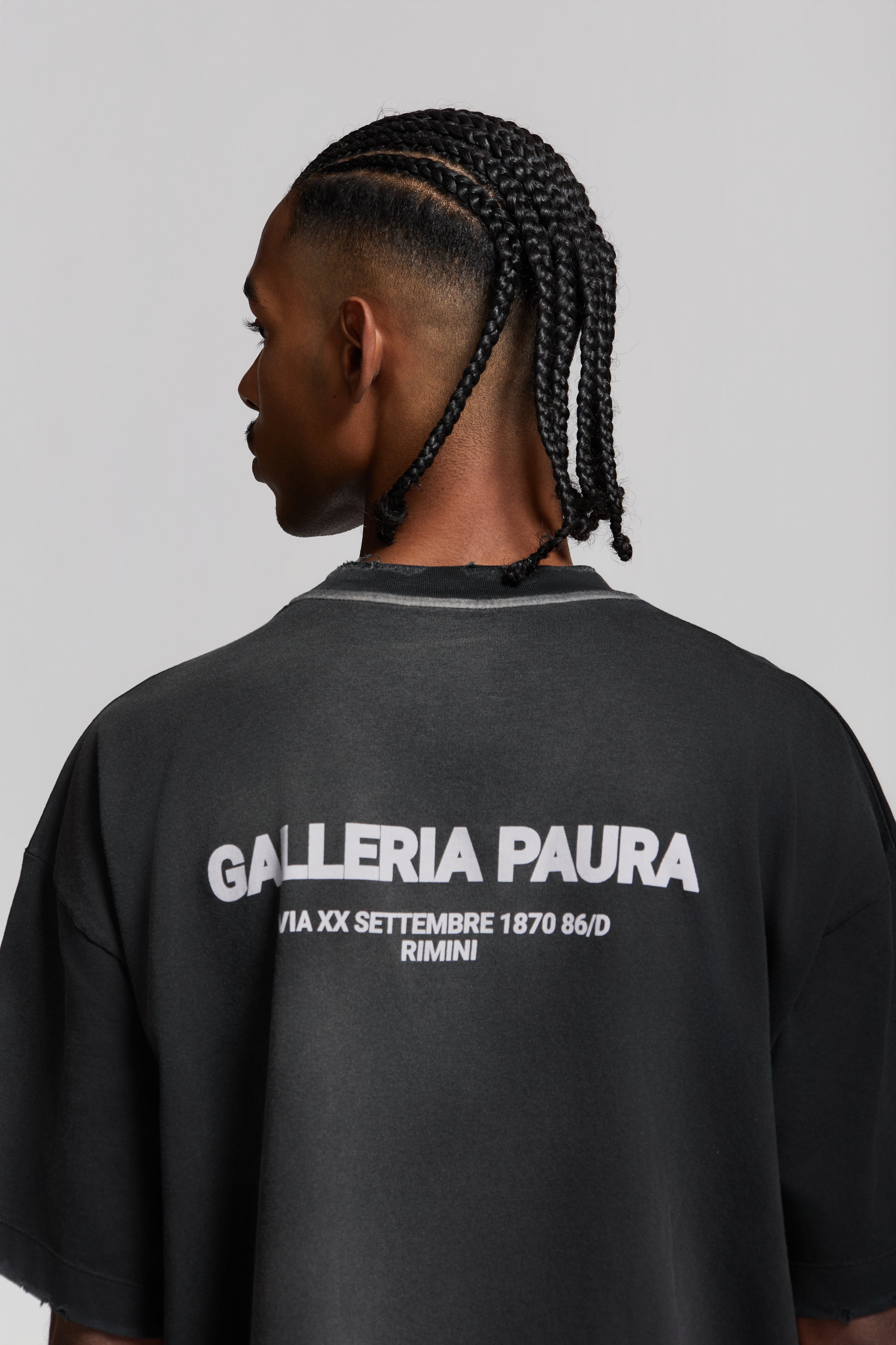 paura-Costa Oversized T-Shirt HQ Black-15DP10021010001