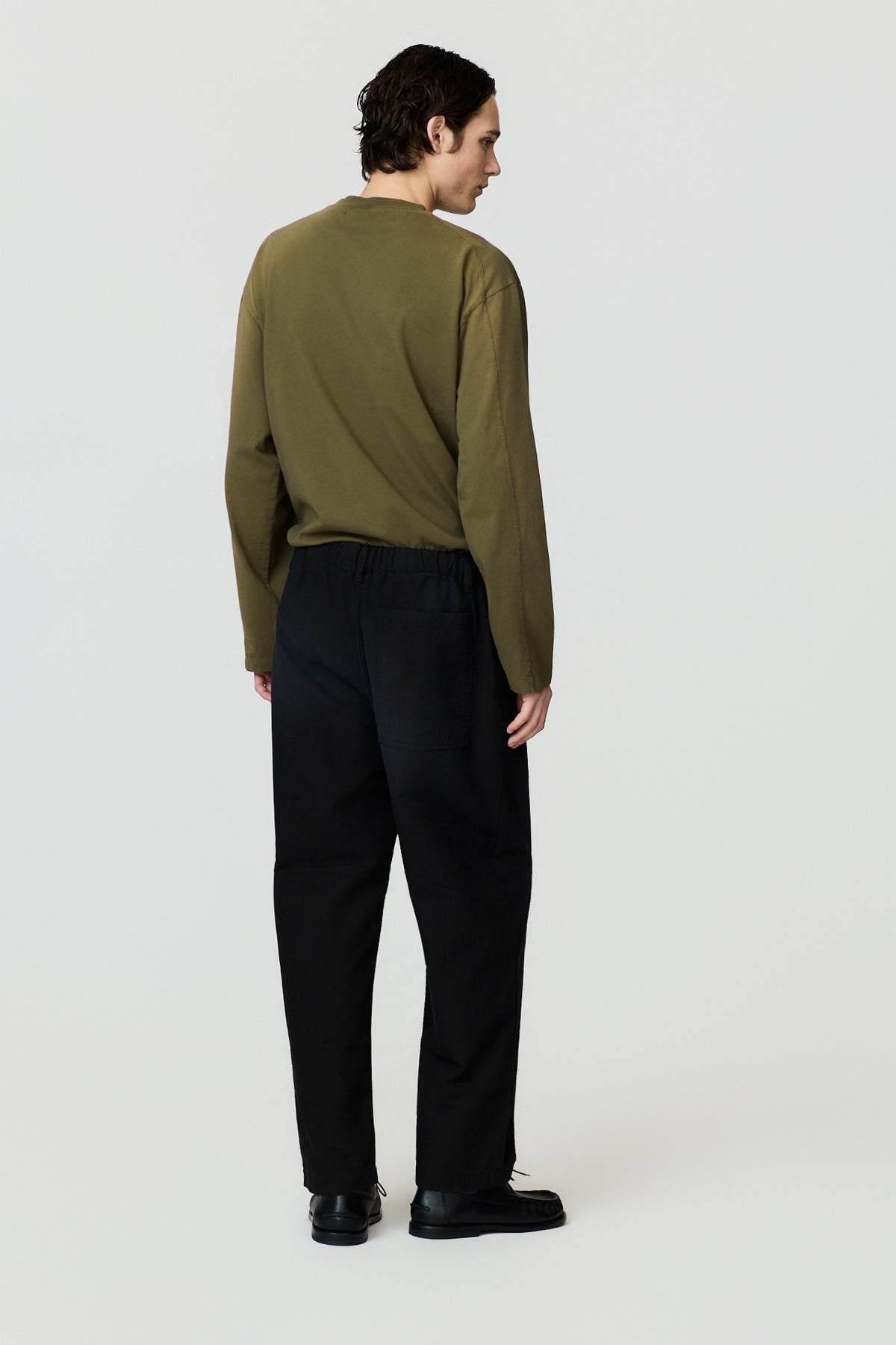 paura-Diogene Wide-Leg Elasticated Trousers - Black-16DP40090000001