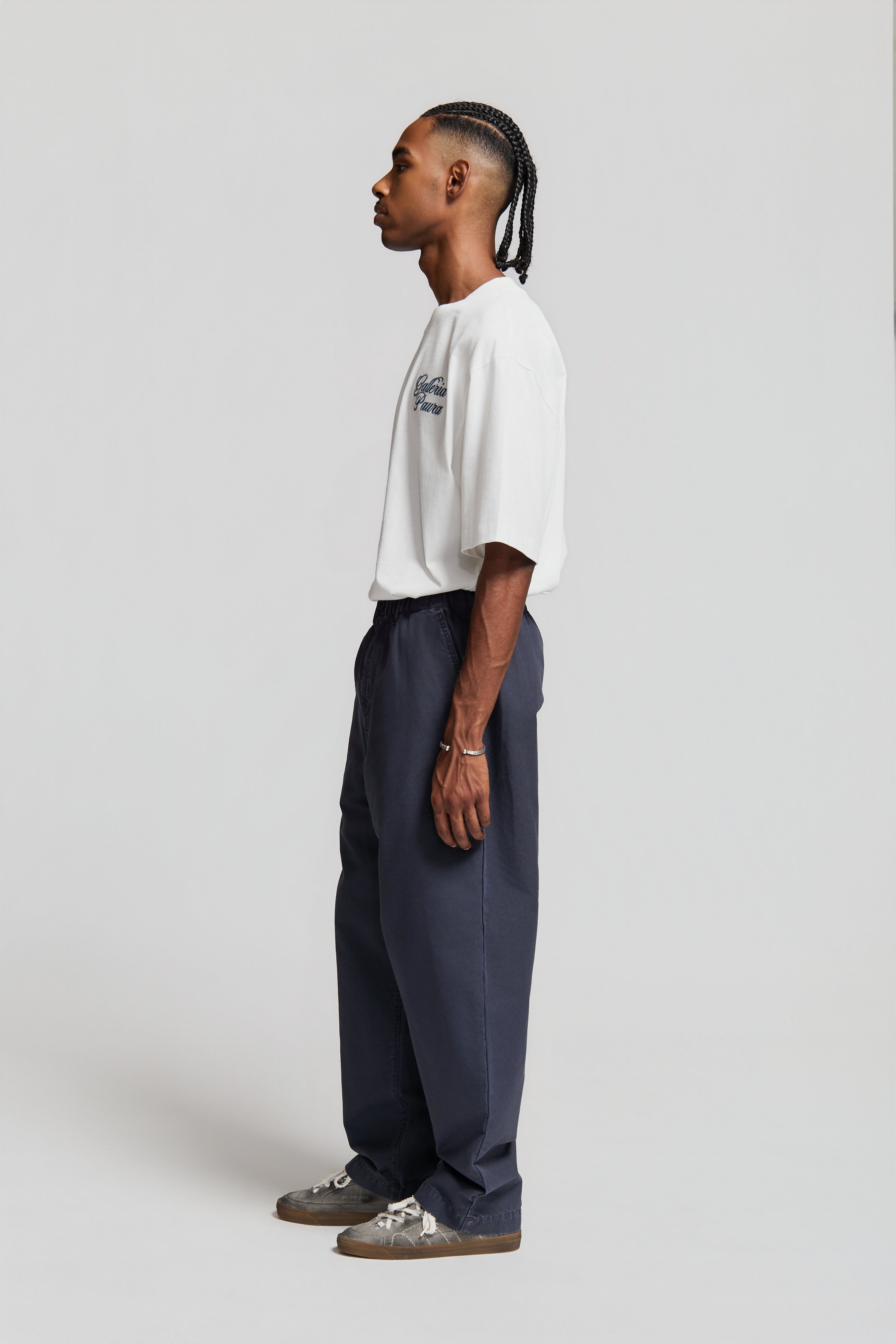 paura-Diogene Workwear Pants Midnight Blue-15DP40090000013