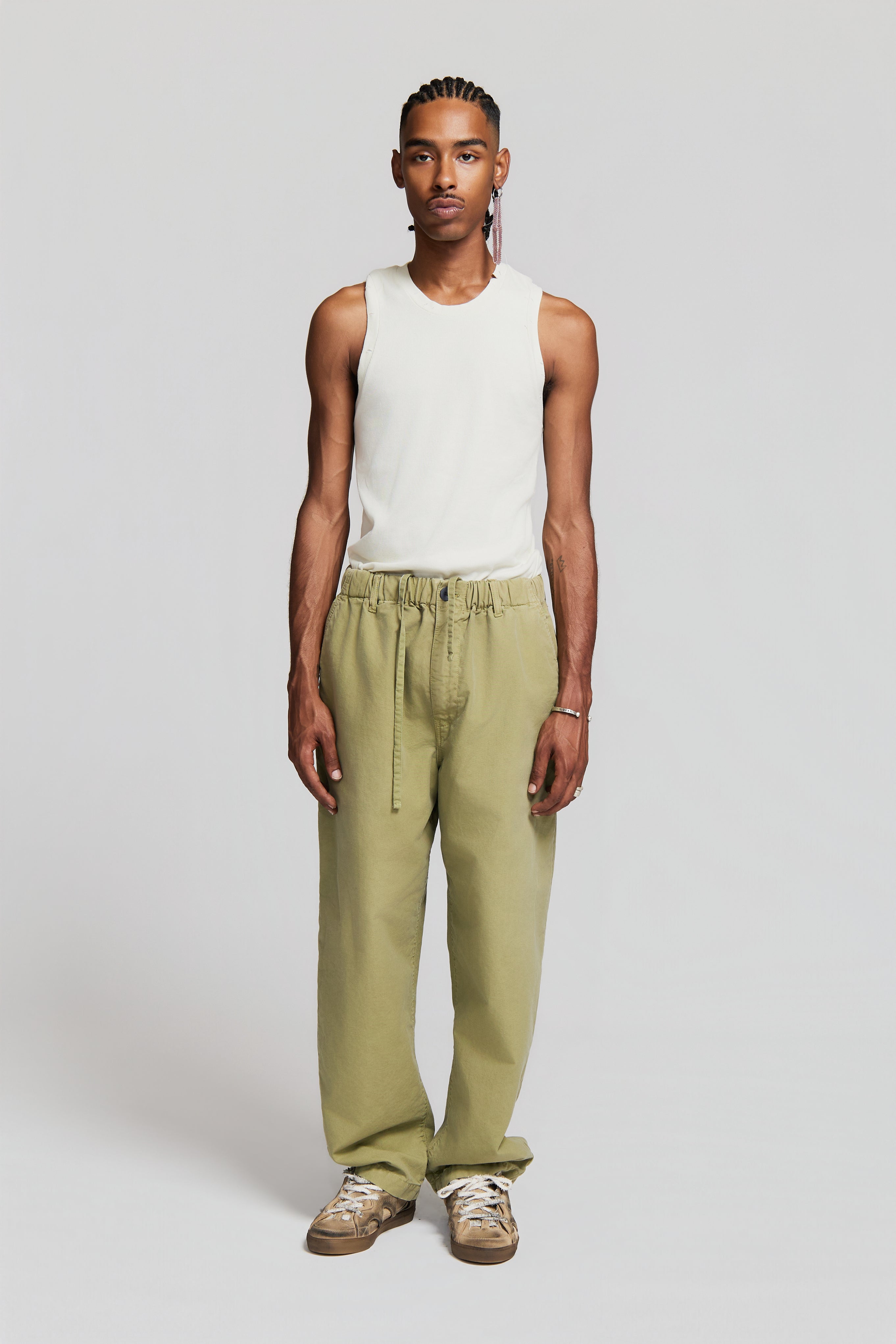 paura-Diogene Workwear Pants Sage-15DP40090000014