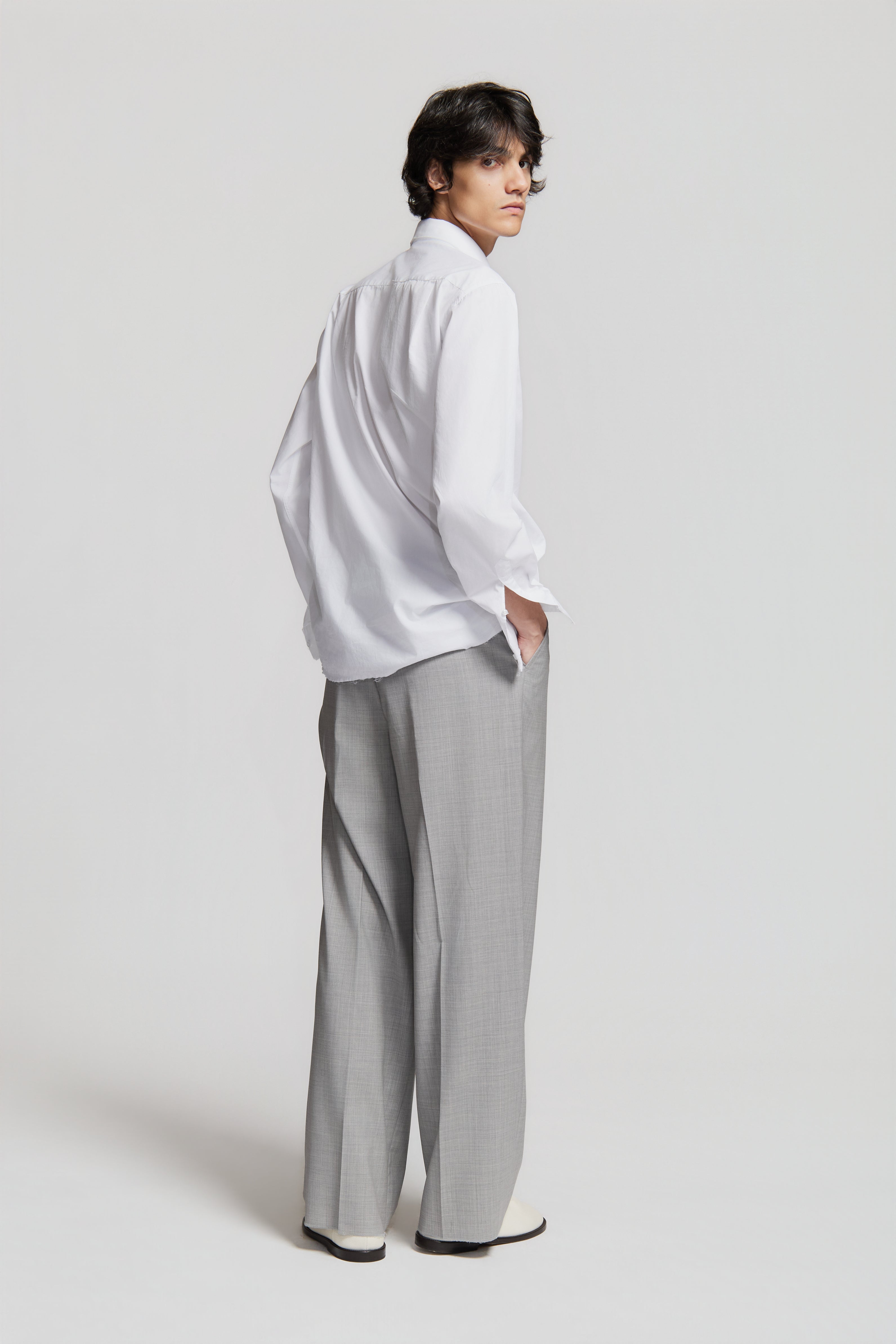 paura-Egon Classic Pants Pearl Grey-15DP40040000004