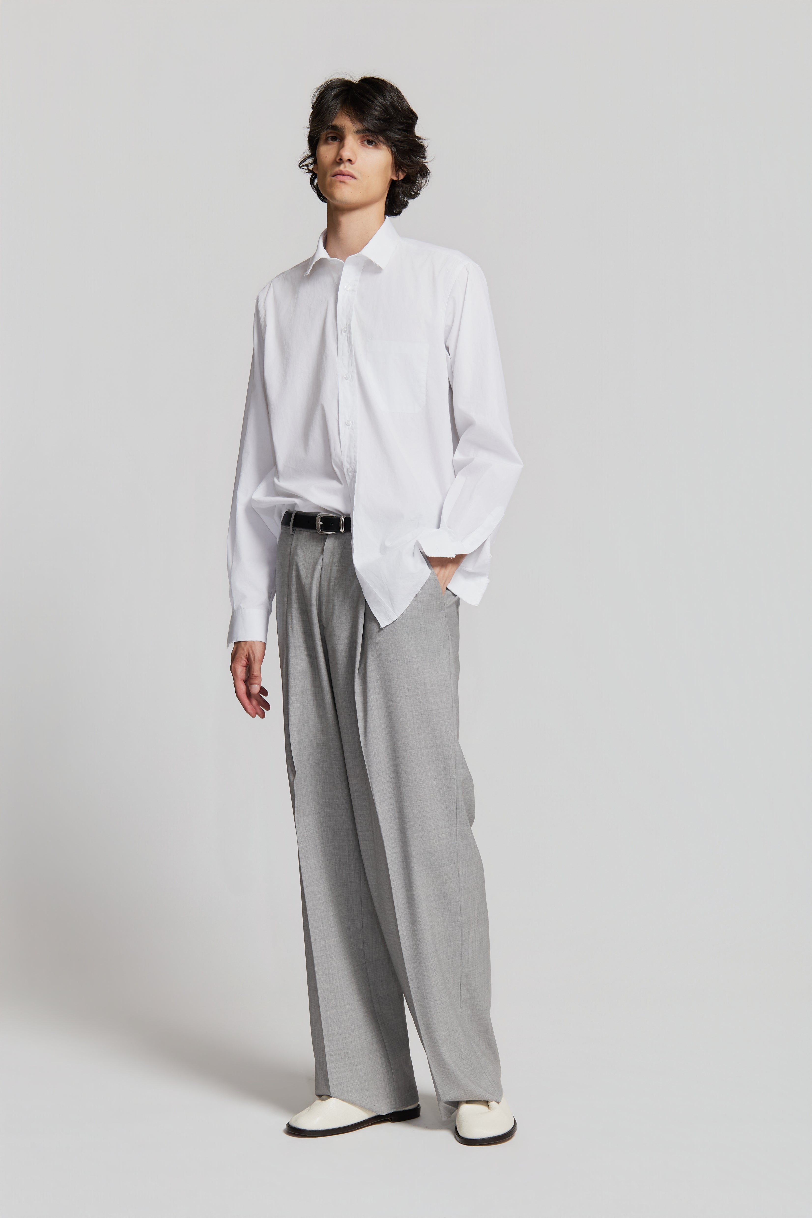 paura-Egon Classic Pants Pearl Grey-15DP40040000004