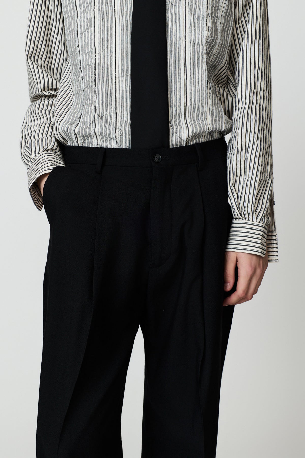 paura-Egon Wide-Leg Trousers - Black-16DP40040000001