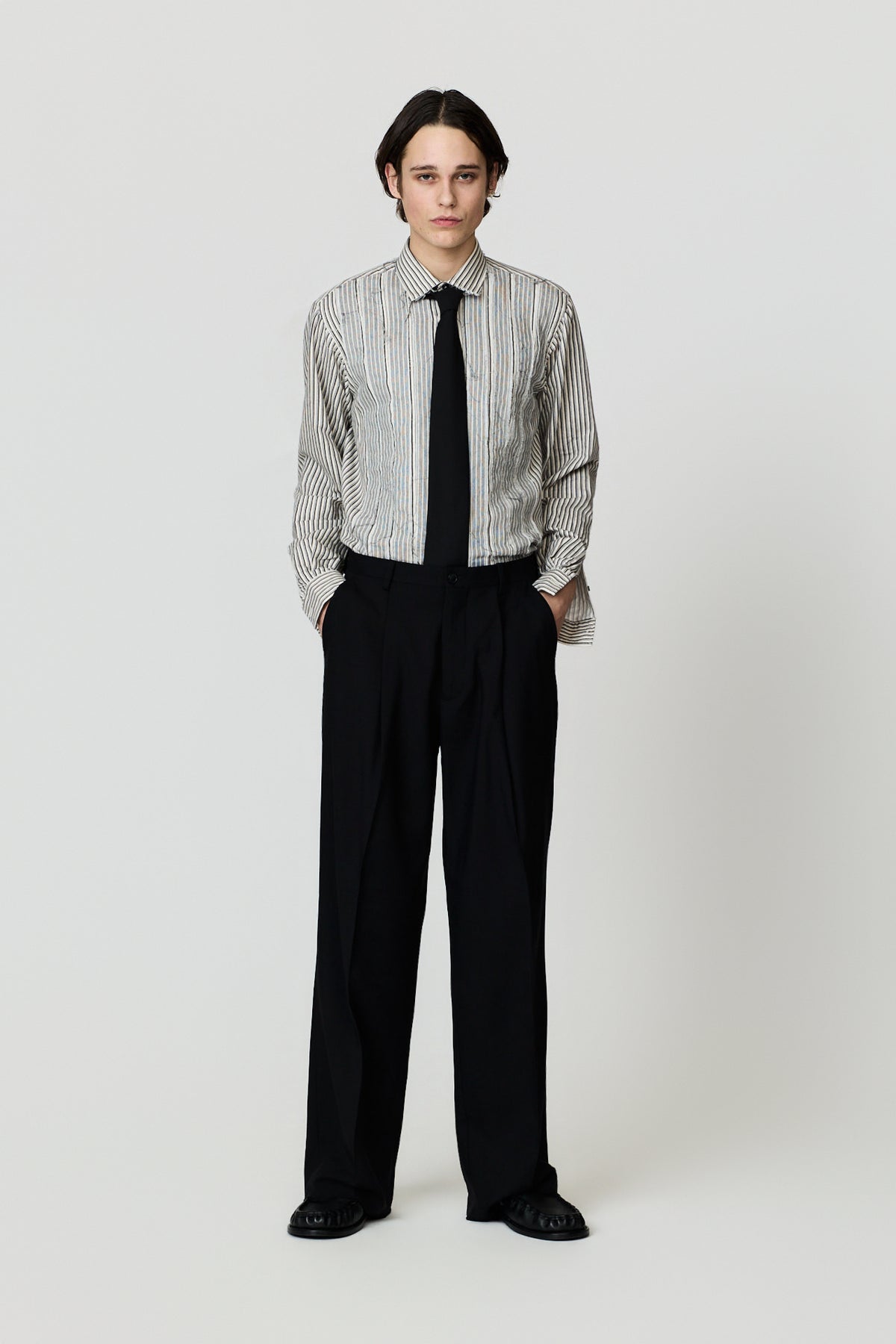 paura-Egon Wide-Leg Trousers - Black-16DP40040000001