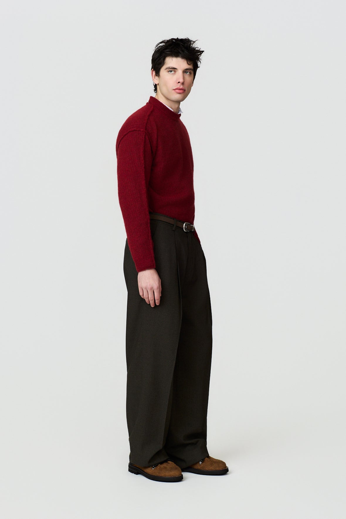 paura-Egon Wide-Leg Trousers - Dark Green-