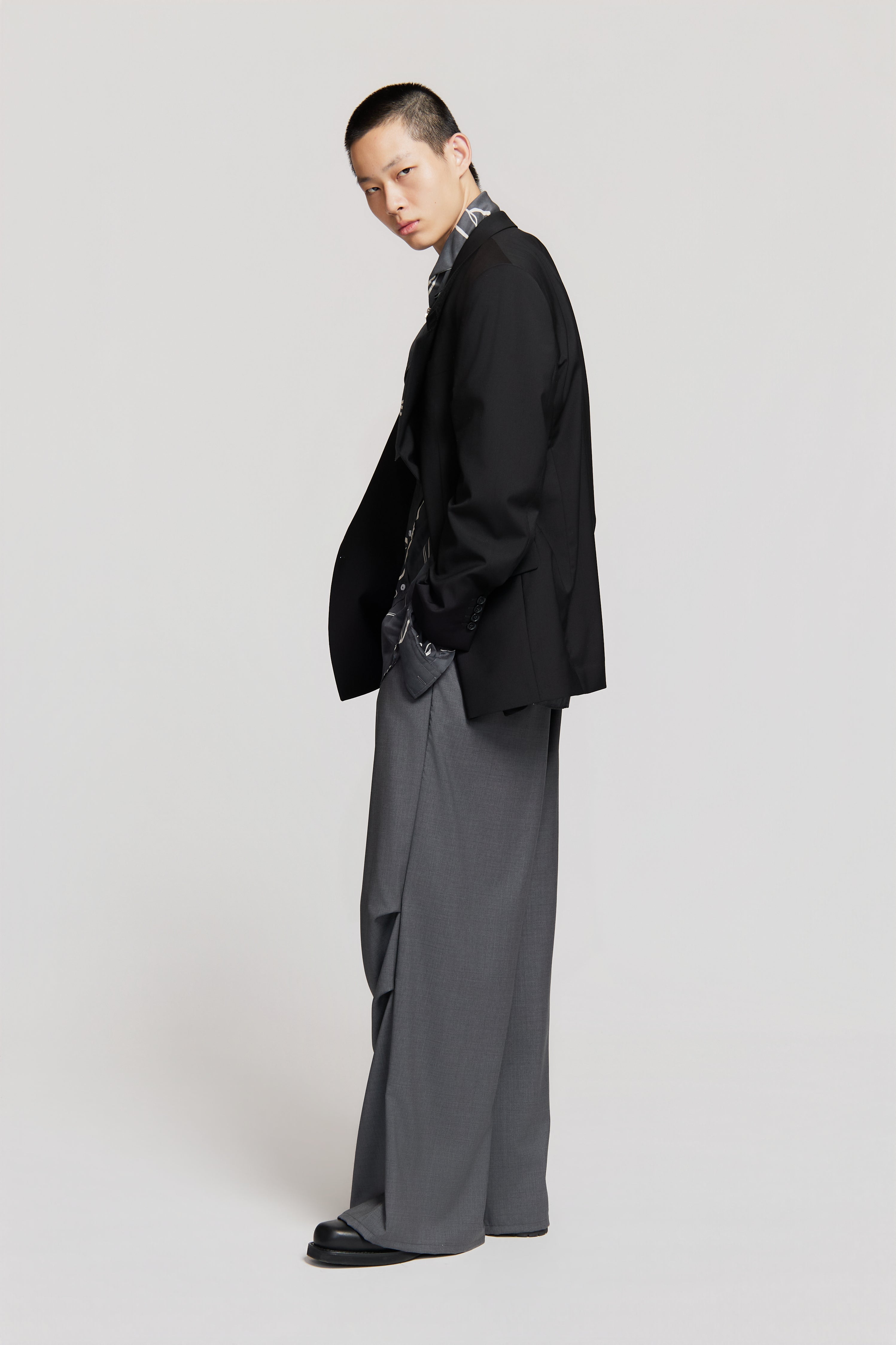 paura-Elio Doublebreasted Jacket Black-15DP50030000001