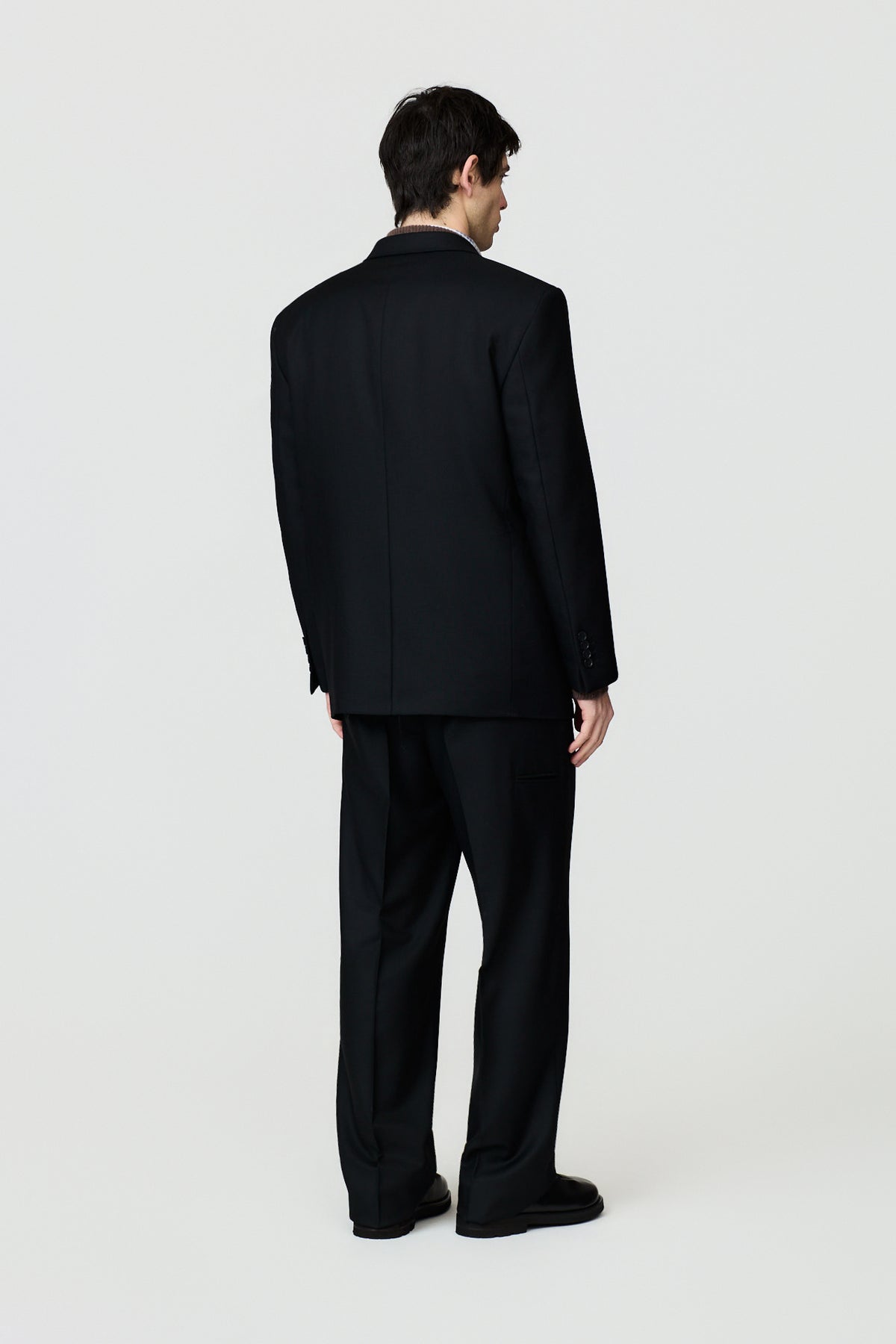 paura-Elio Oversized Double-Breasted Jacket - Black-15DP50030000001