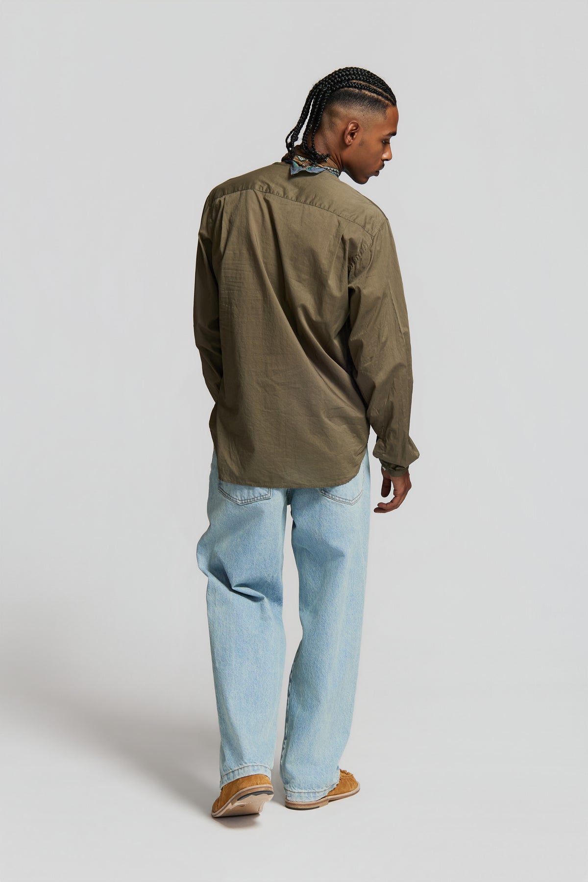 paura-Euclide Single-Button Shirt Green-