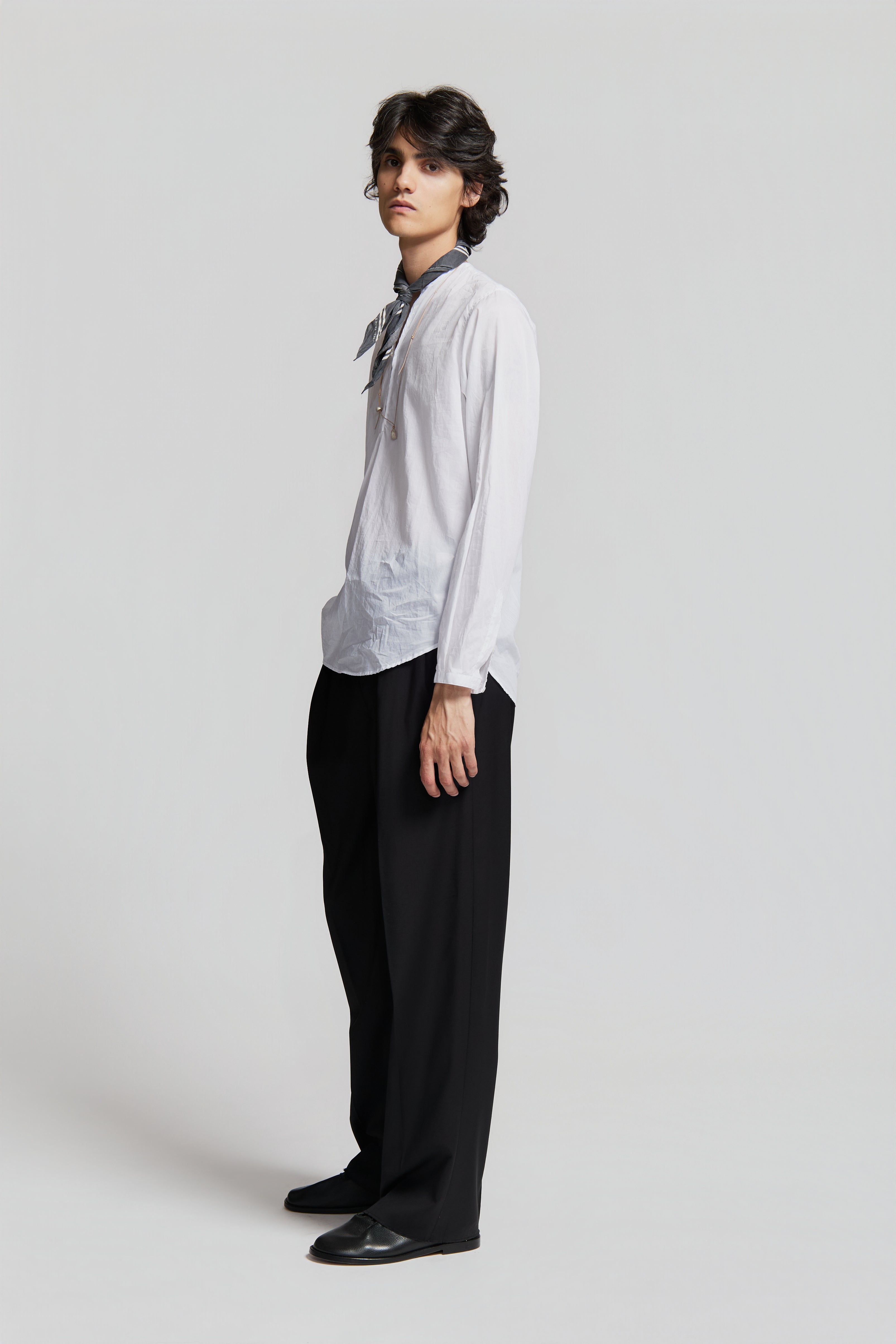 paura-Euclide Single-Button Shirt White-15DP20040000028