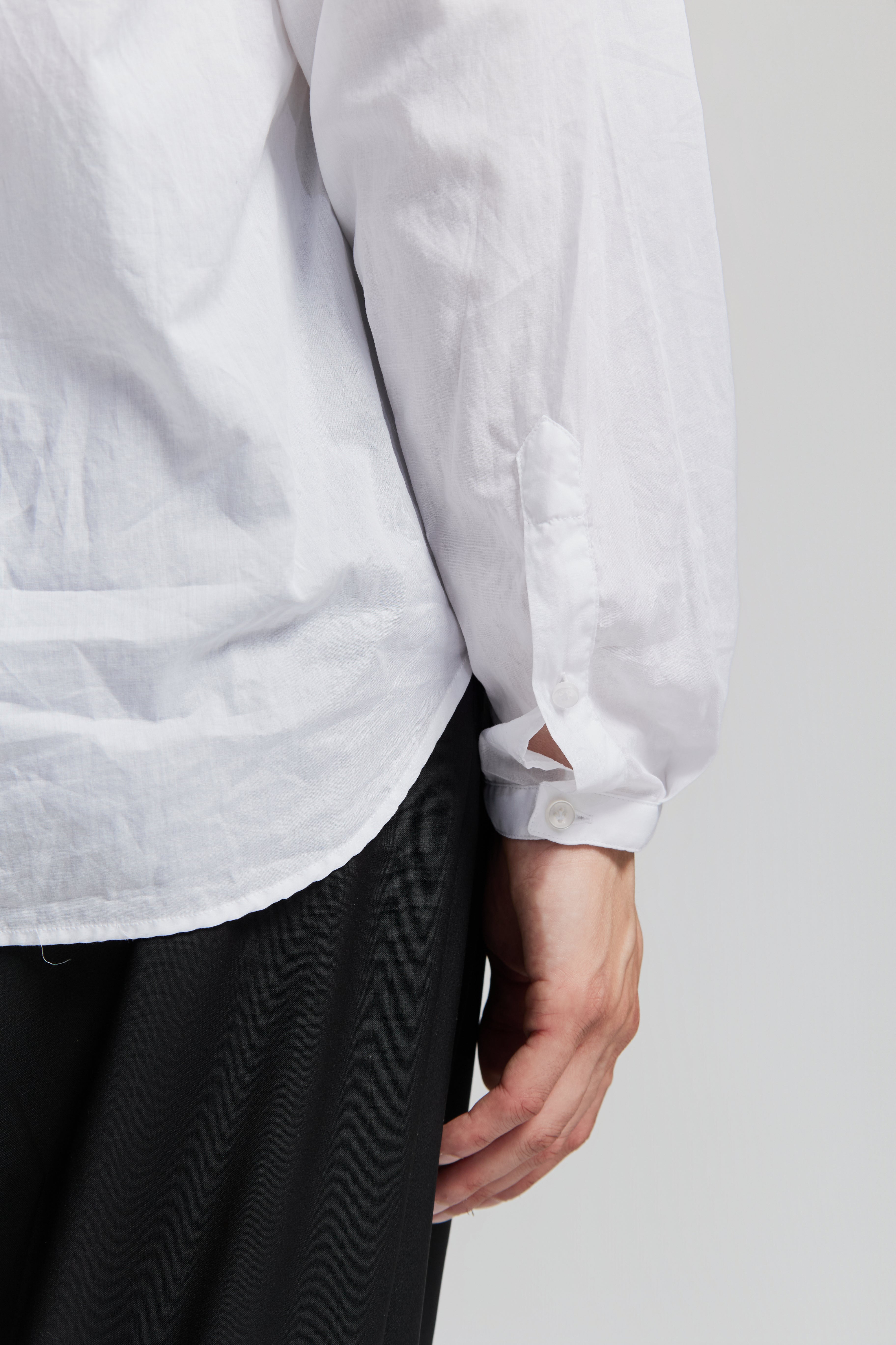 paura-Euclide Single-Button Shirt White-15DP20040000028