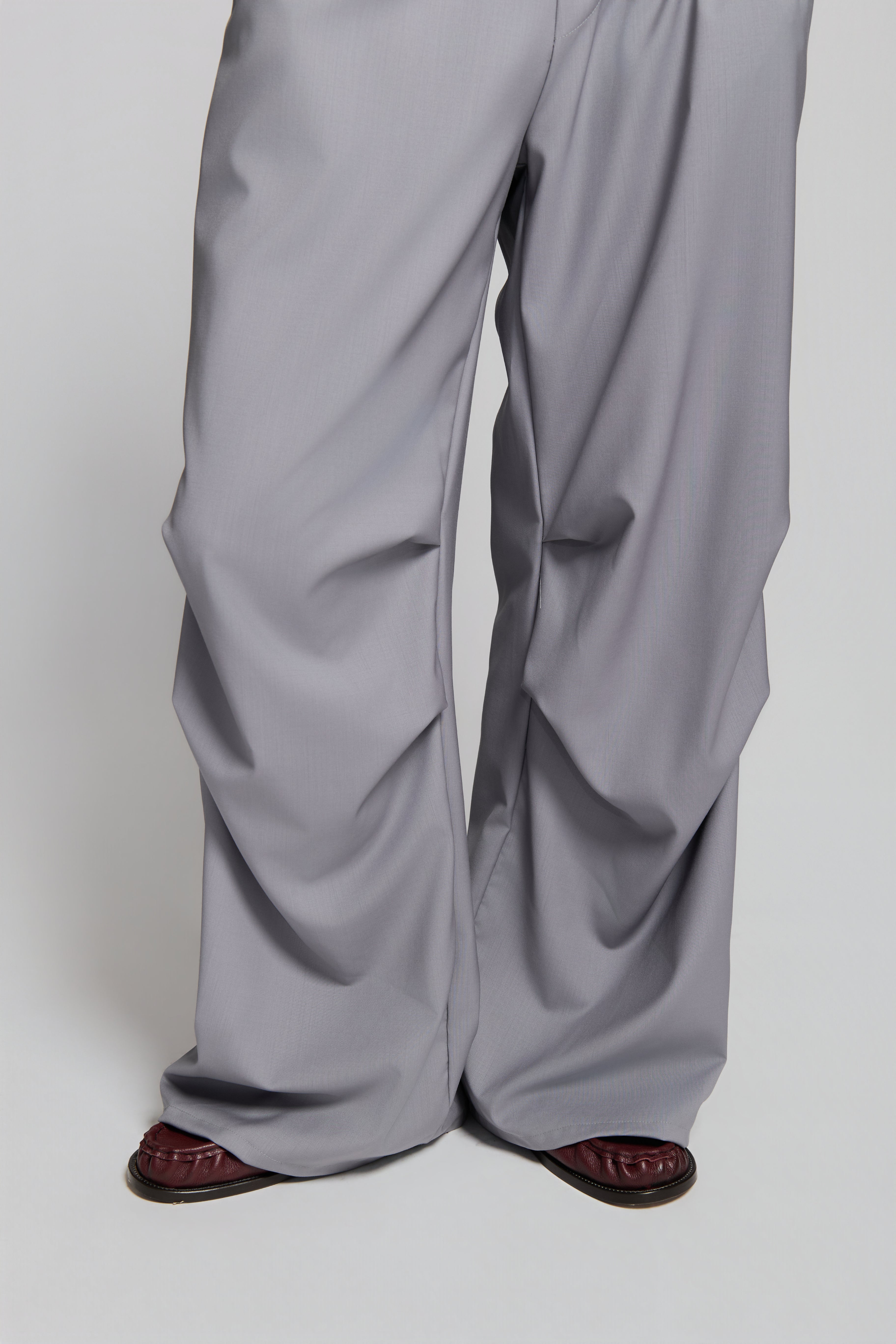 paura-Fan Oversized Pants Lilac Grey-15DP40140000003