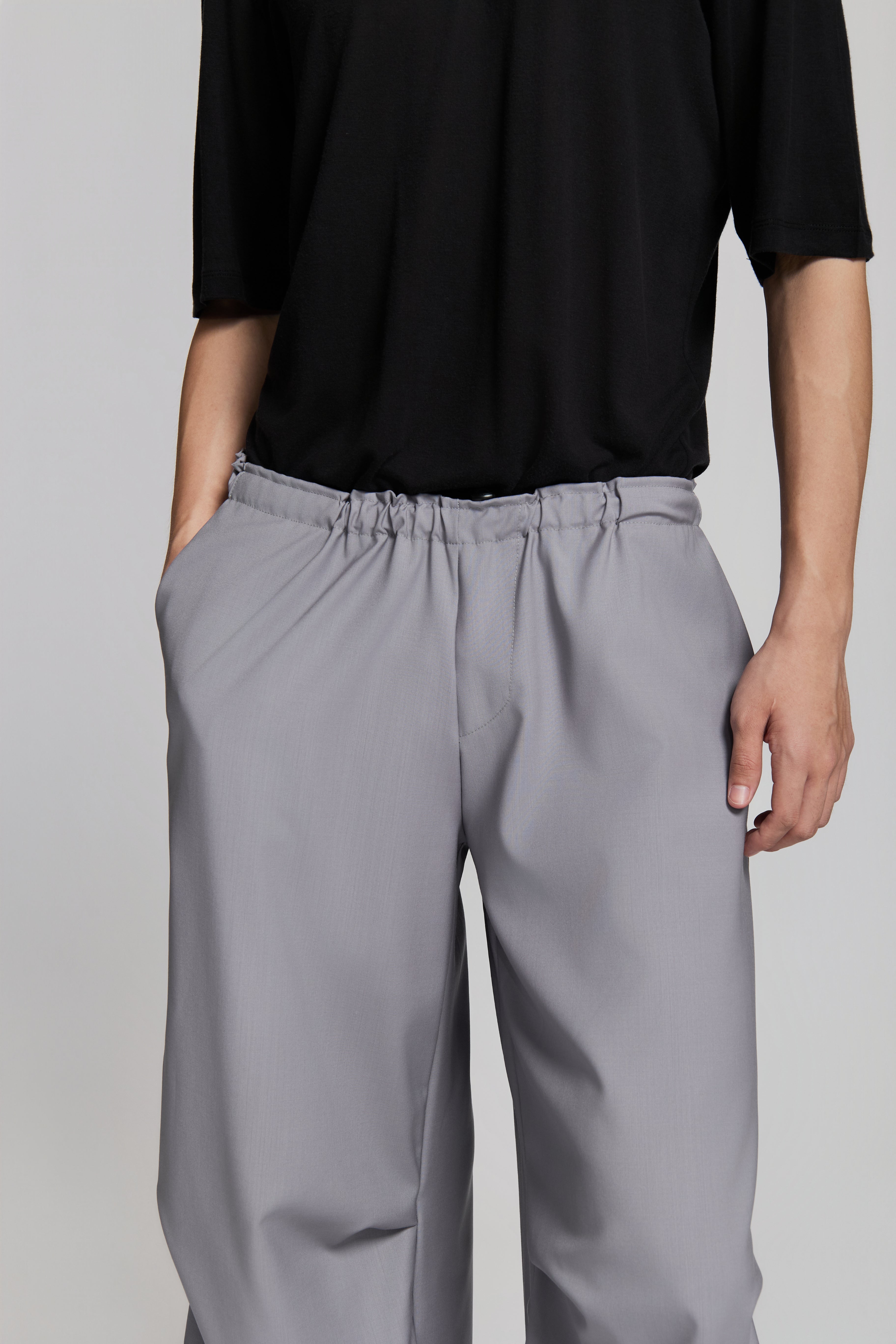 paura-Fan Oversized Pants Lilac Grey-15DP40140000003