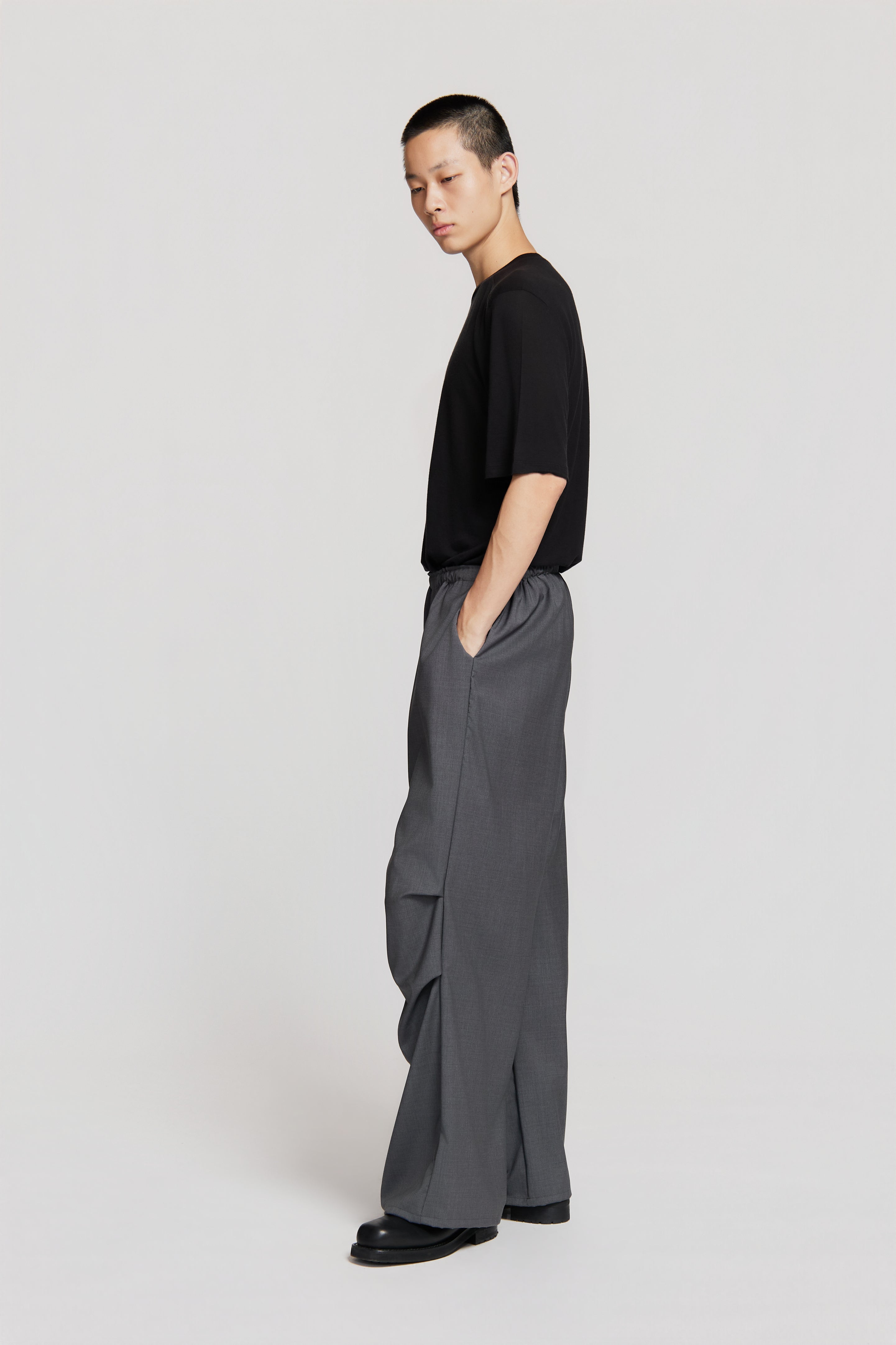 paura-Fan Oversized Pants Medium Grey-15DP40140000002