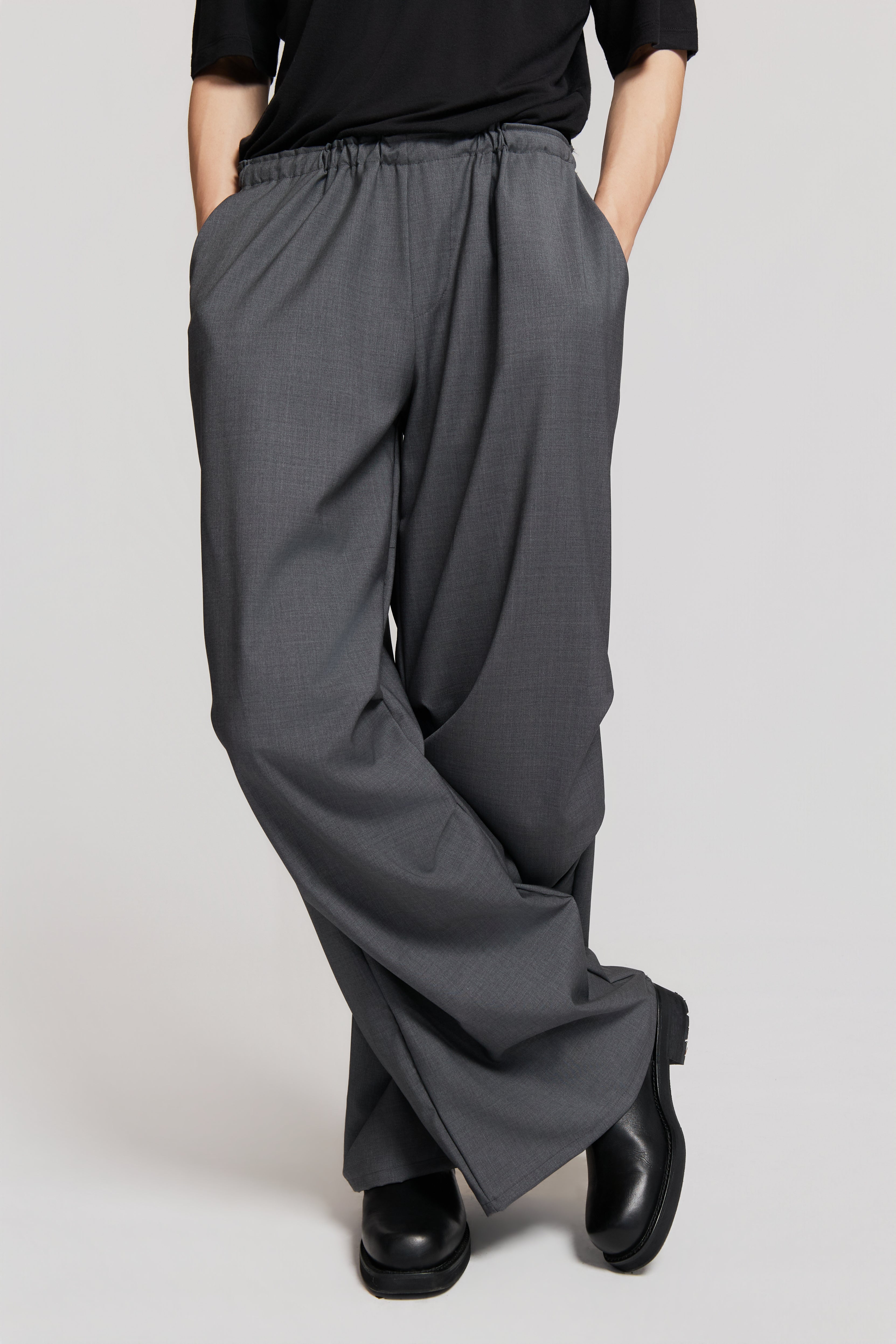 paura-Fan Oversized Pants Medium Grey-15DP40140000002