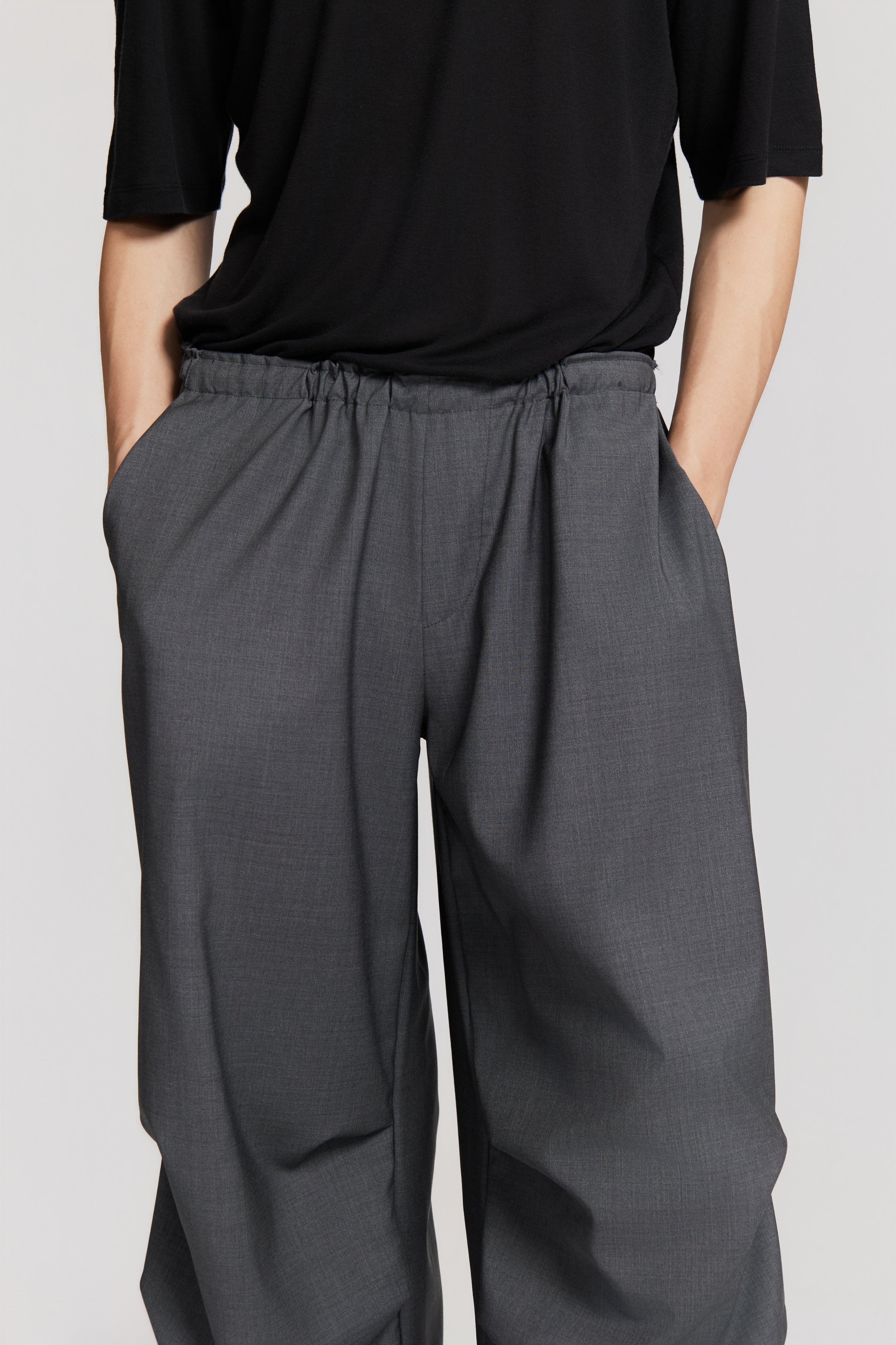 paura-Fan Oversized Pants Medium Grey-15DP40140000002