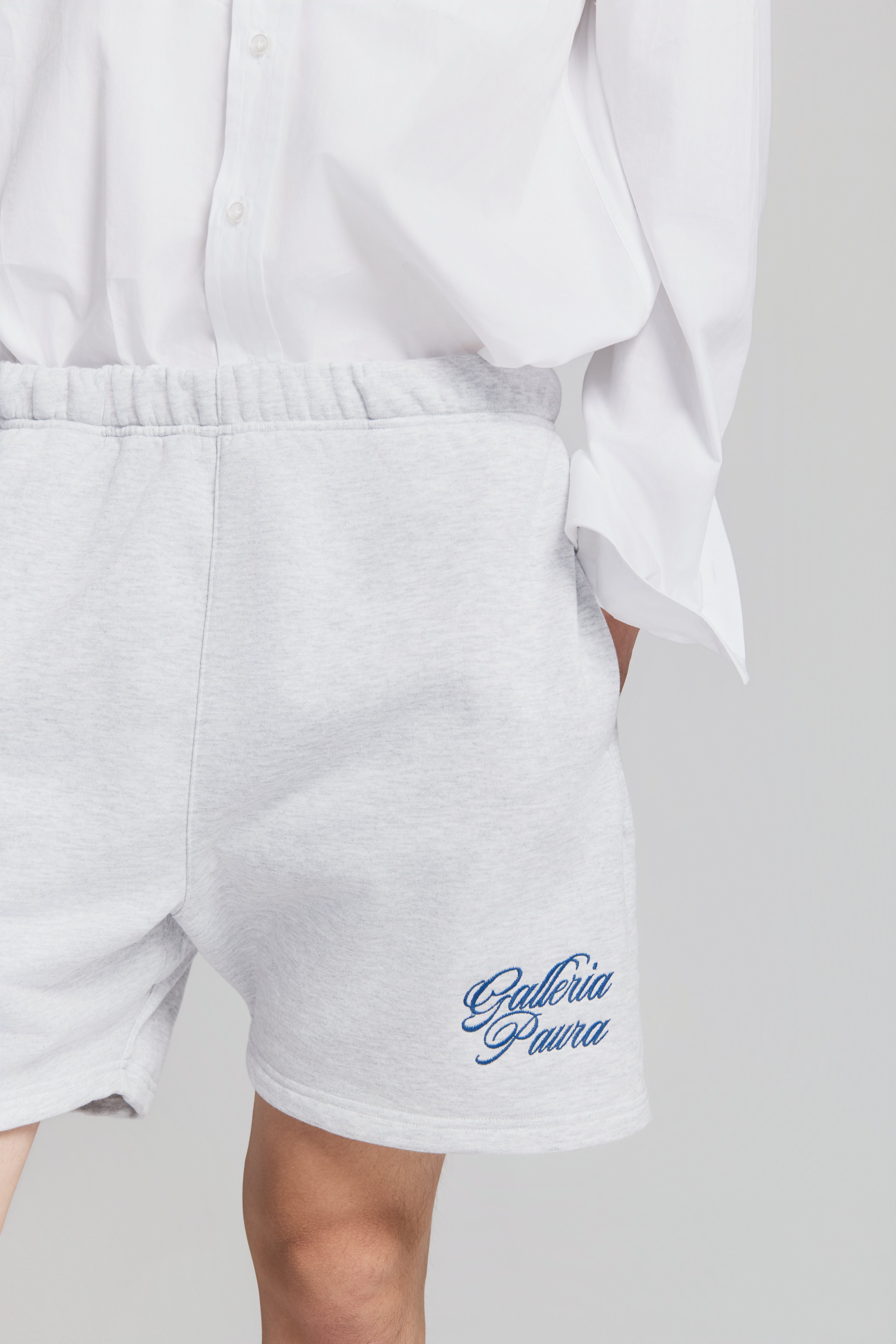 paura-Filippo Galleria Paura Shorts Grey Melange-15DP40180000024