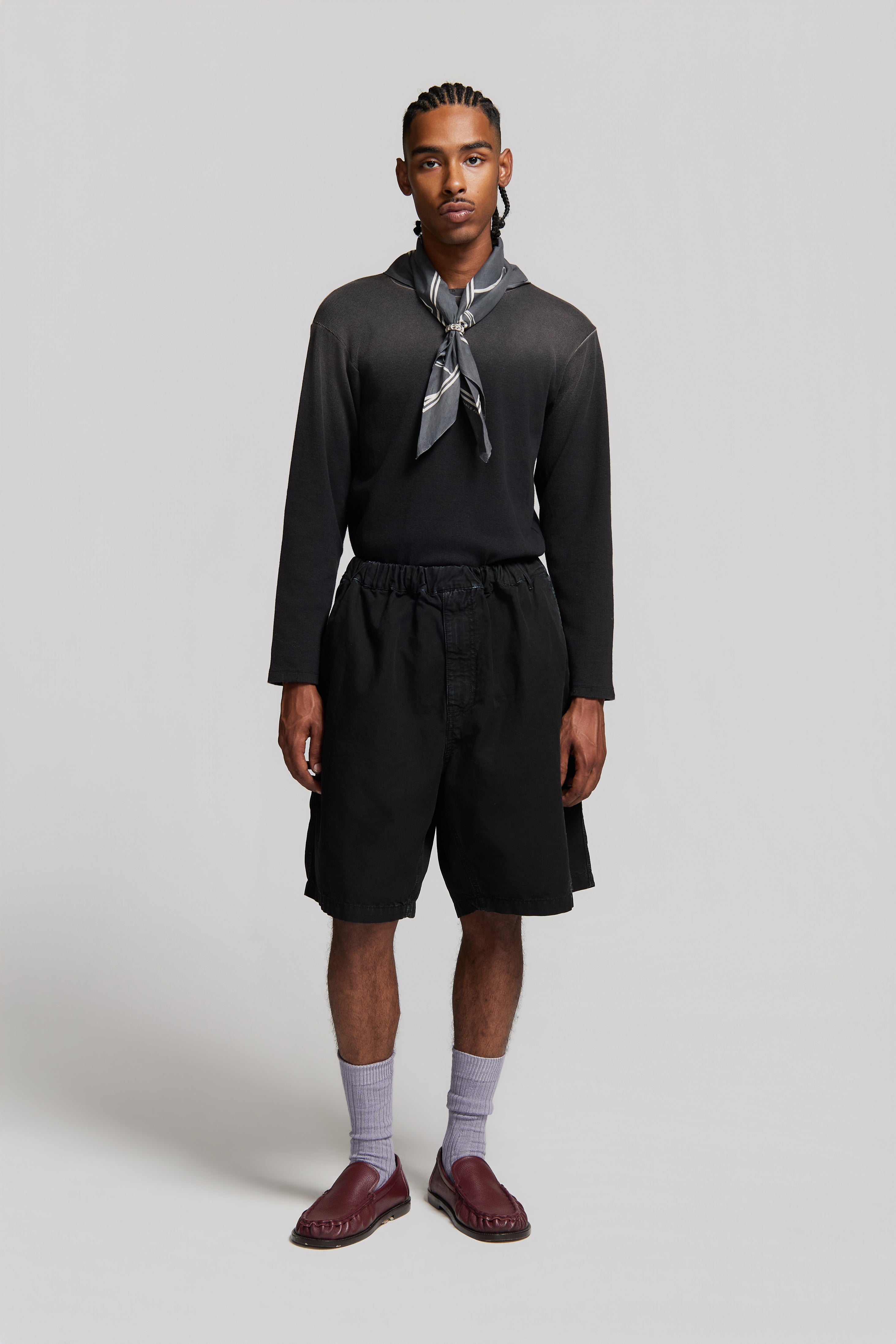 paura-Foolish Oversized Shorts Black-15DP40100000001