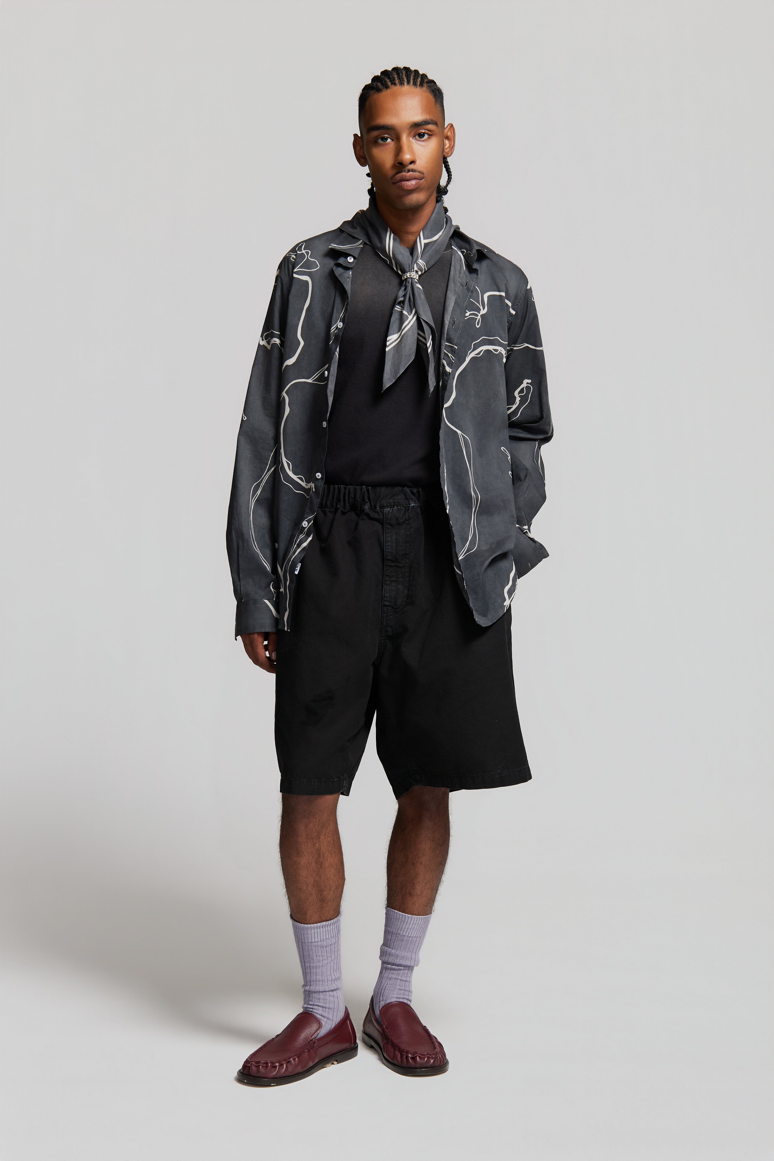 paura-Foolish Oversized Shorts Black-15DP40100000001