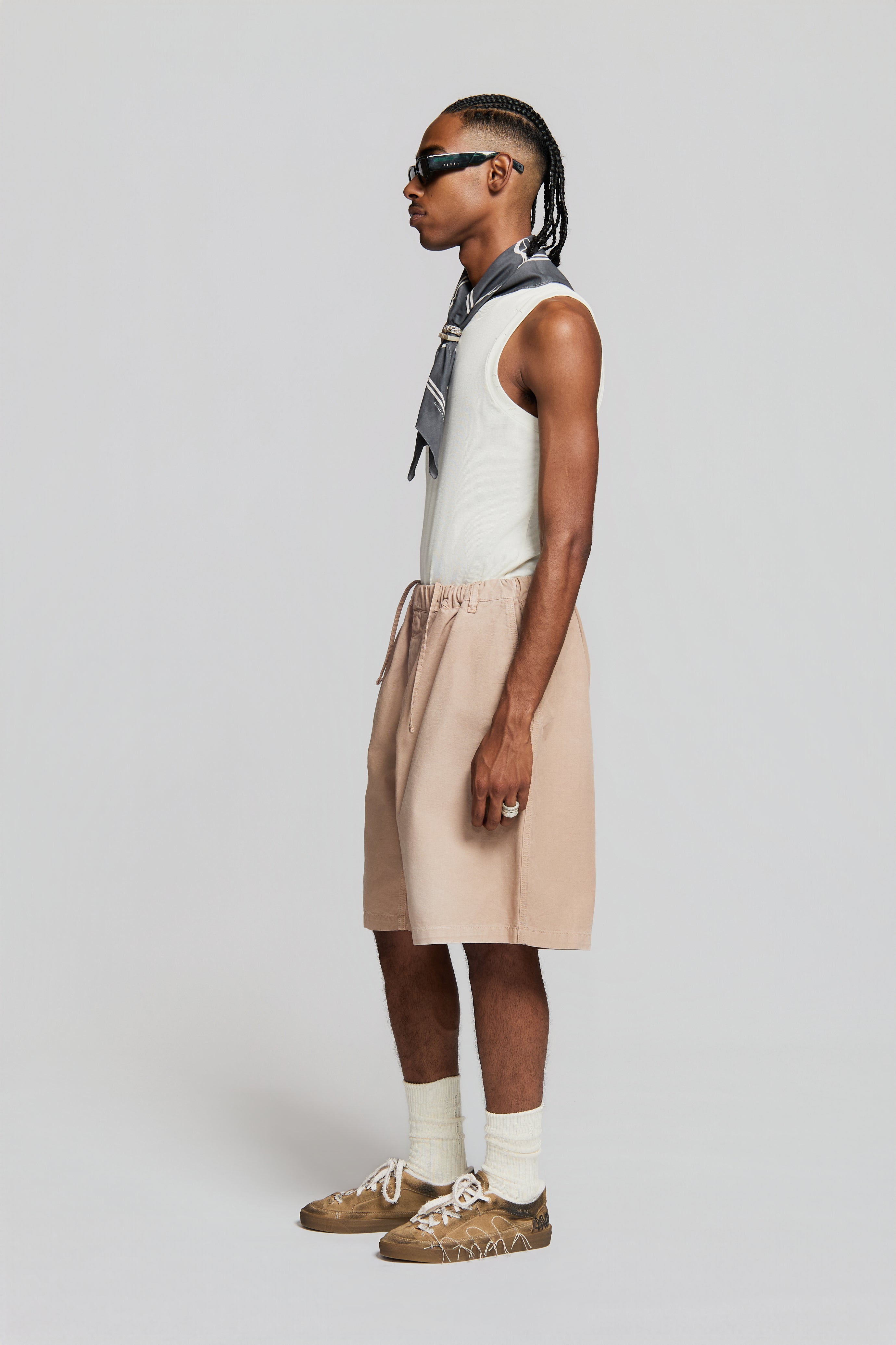 paura-Foolish Oversized Shorts Mud-15DP40100000015