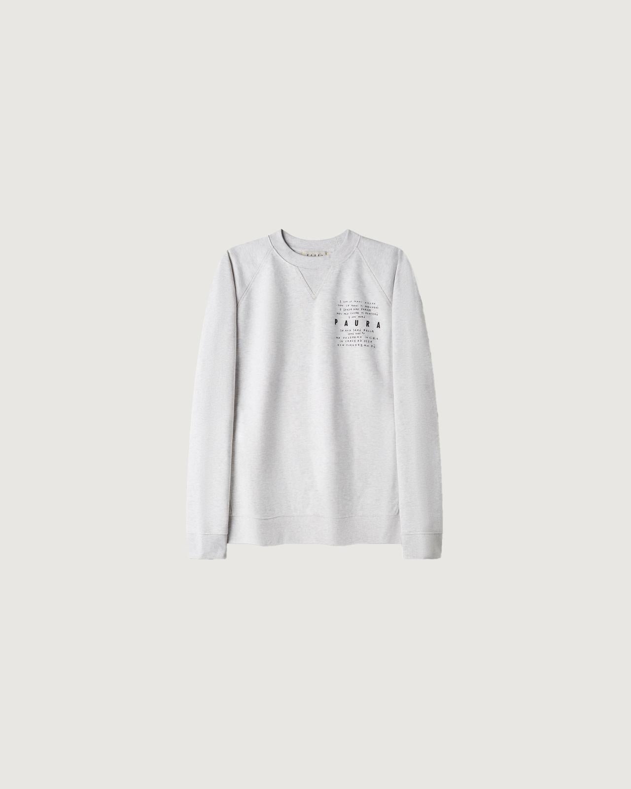 paura-Francesco Crewneck Sweatshirt Grey Melange-