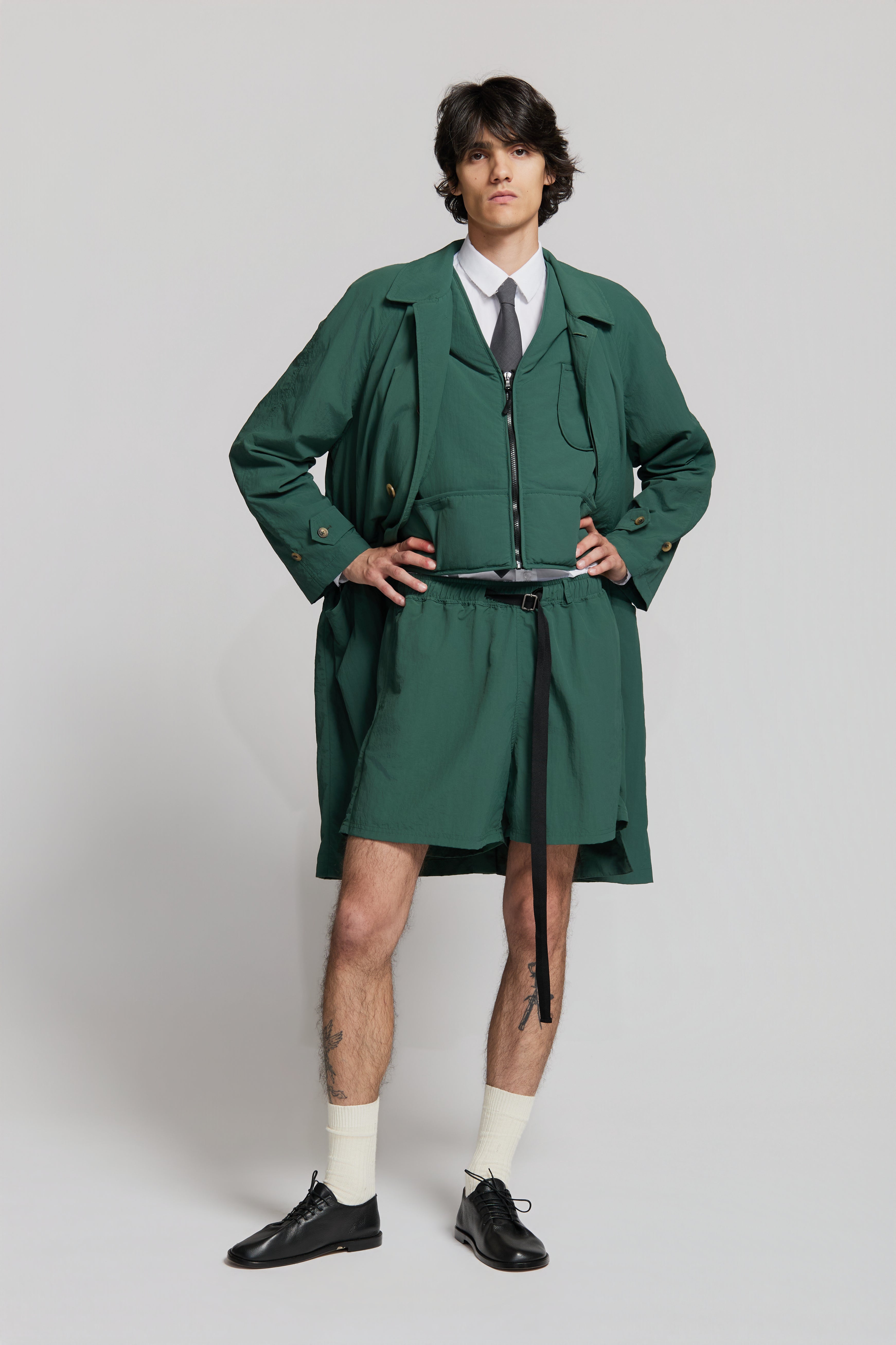 paura-Harlem Shorts Forest Green-