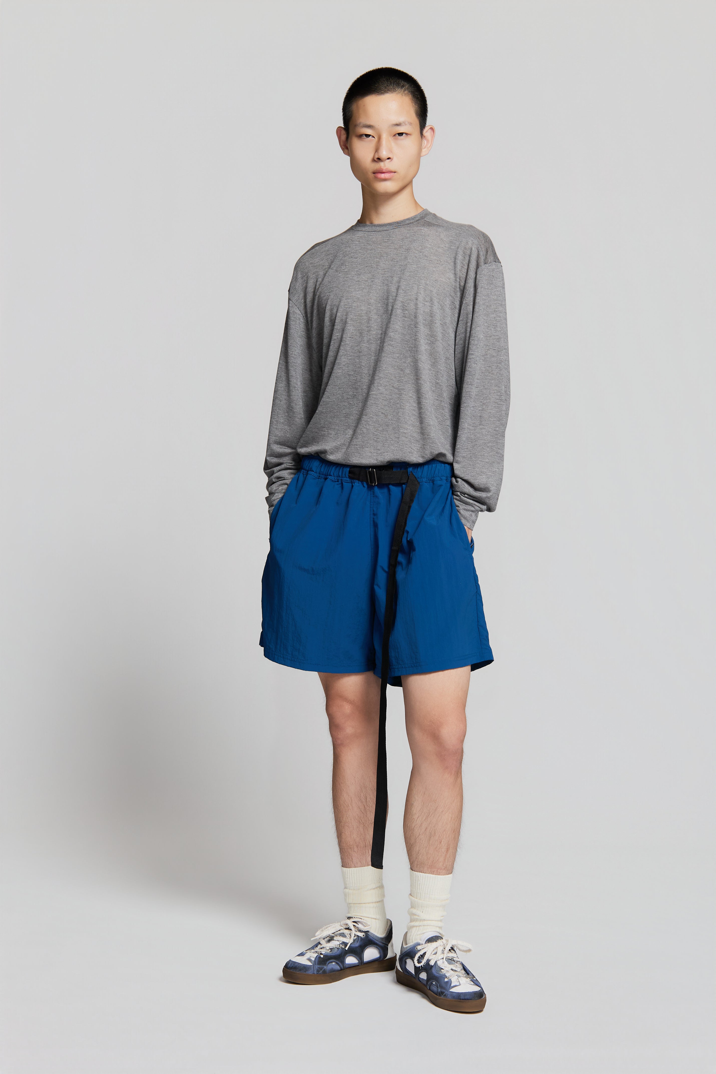 paura-Harlem Shorts Steel Blue-15DP40160000008