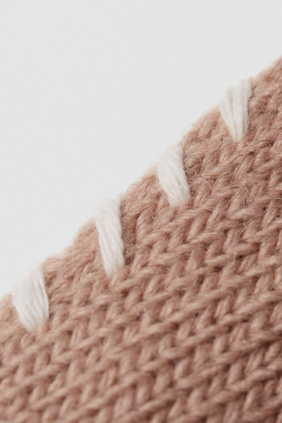 paura-Hotaka Contrast Stitch Crewneck - Beige-16DP60080000046